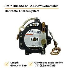 3M™ DBI-SALA® EZ-Line™ Retractable Horizontal Lifeline System 7605060 3M™ DBI-SALA® EZ-Line™ Retractable Horizontal Lifeline System 7605060