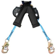 A 3M DBI-SALA Nano-Lok Self-Retracting Lifeline 8' Wrapback, Twin Leg, 9501804 End, ANSI A 3M DBI-SALA Nano-Lok Self-Retracting Lifeline 8' Wrapback, Twin Leg, 9501804 End, ANSI