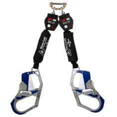 A 3M DBI-SALA Nano-Lok Twin-Leg Hot Work Self-Retracting Lifeline with Quick Connect 3100572 A 3M DBI-SALA Nano-Lok Twin-Leg Hot Work Self-Retracting Lifeline with Quick Connect 3100572