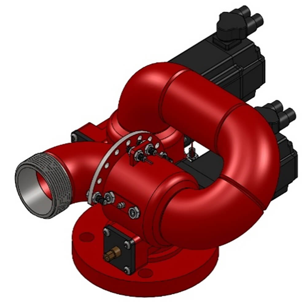 FP1-125-RC Series -1.5" Waterway, Remote Control Fire Monitor, 50-350 GPM FP1-125-RC Series -1.5" Waterway, Remote Control Fire Monitor, 50-350 GPM