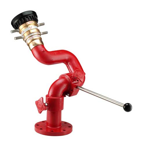 FP10649 Series - 150° Vertical Travel, 3" Waterway, 1,250 GPM Brass Tiller Bar Monitor FP10649 Series - 150° Vertical Travel, 3" Waterway, 1,250 GPM Brass Tiller Bar Monitor