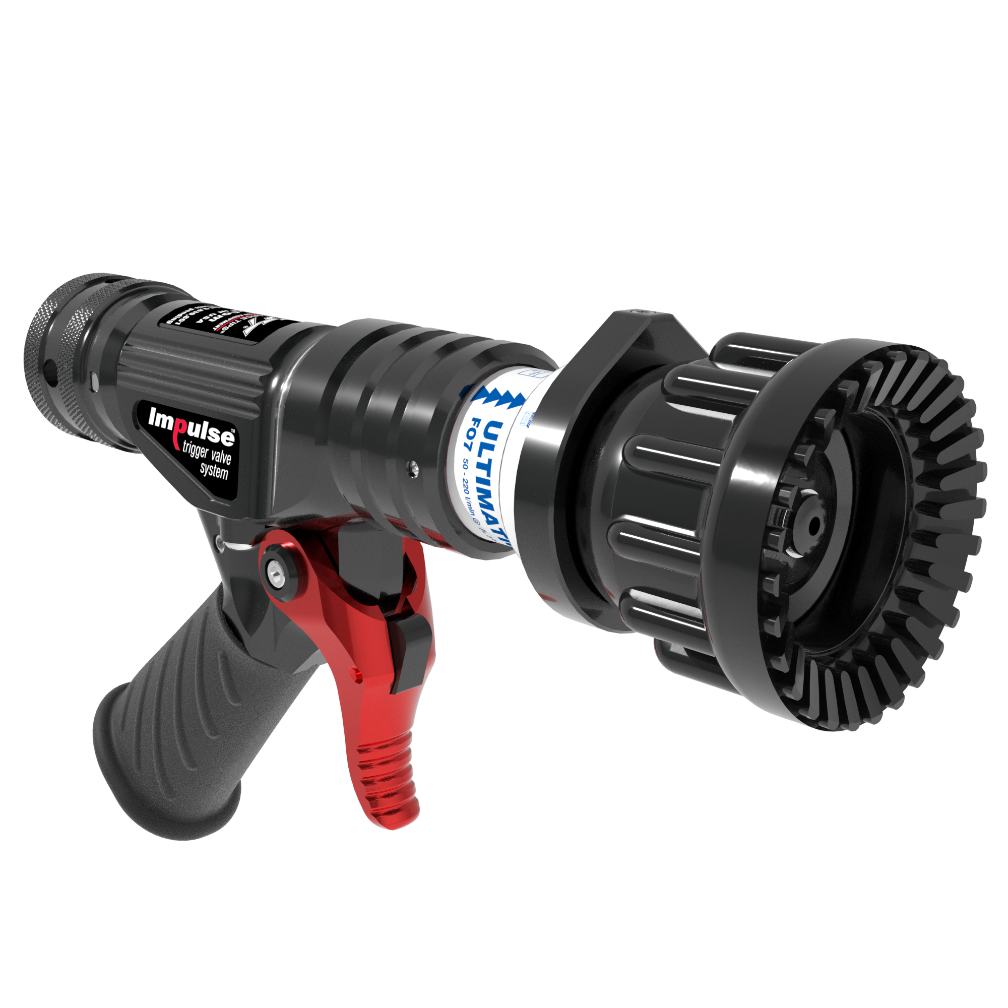 Ultimatic Automatic One-Piece FO5 Flashover Nozzle With Pistol Grip, Trigger Valve – 50-220 LPM @ 5 Bar, 25 mm BSPF Swivel Inlet, Rubber Teeth Ultimatic Automatic One-Piece FO5 Flashover Nozzle With Pistol Grip, Trigger Valve – 50-220 LPM @ 5 Bar, 25 mm BSPF Swivel Inlet, Rubber Teeth