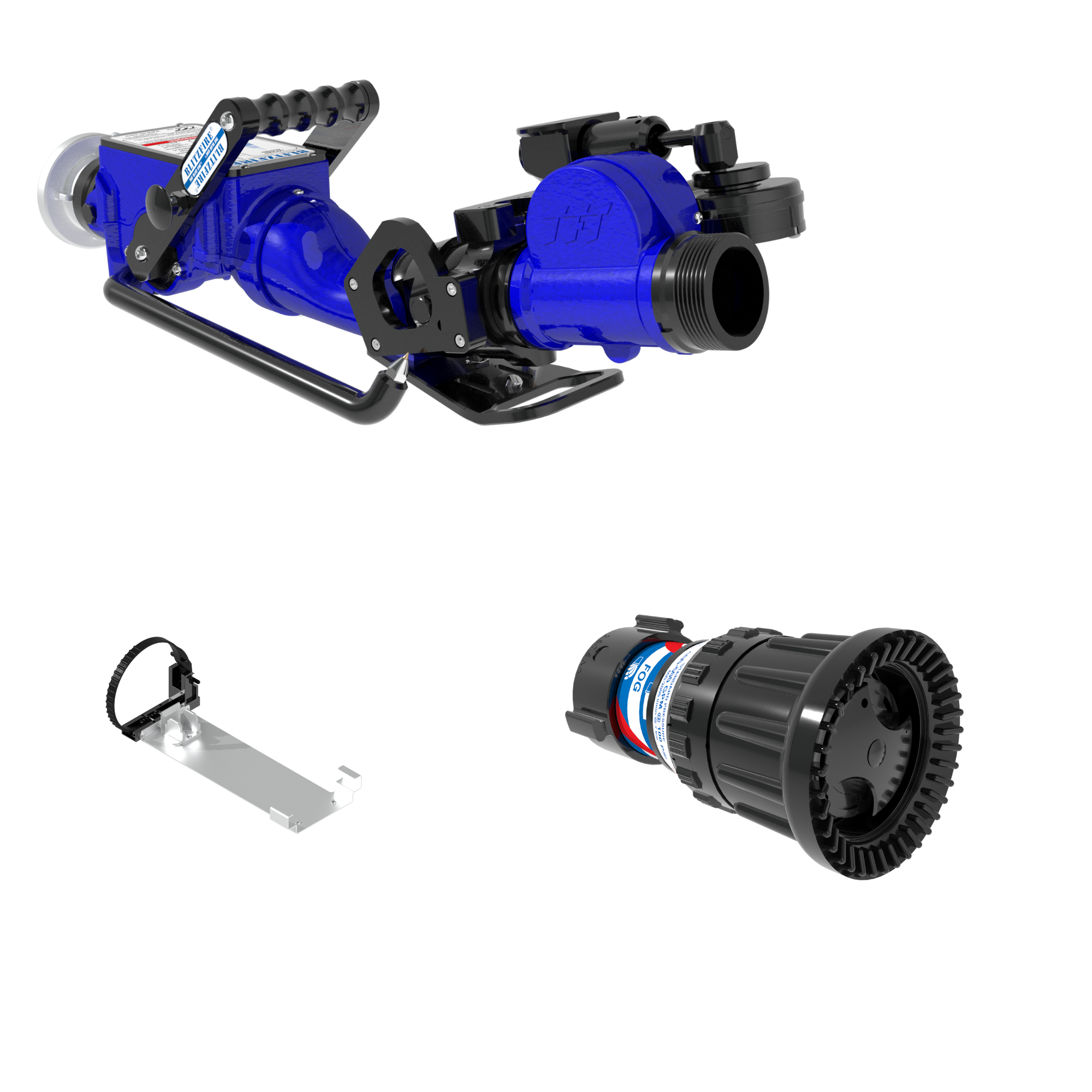 BlitzFire High Elevation Oscillating Portable Monitor +Max-Force Automatic Nozzle Package – 3″ (75 mm) Storz Swivel Inlet, 2.5″ (65 mm) NHM Rigid Outlet, Storage Bracket BlitzFire High Elevation Oscillating Portable Monitor +Max-Force Automatic Nozzle Package – 3″ (75 mm) Storz Swivel Inlet, 2.5″ (65 mm) NHM Rigid Outlet, Storage Bracket