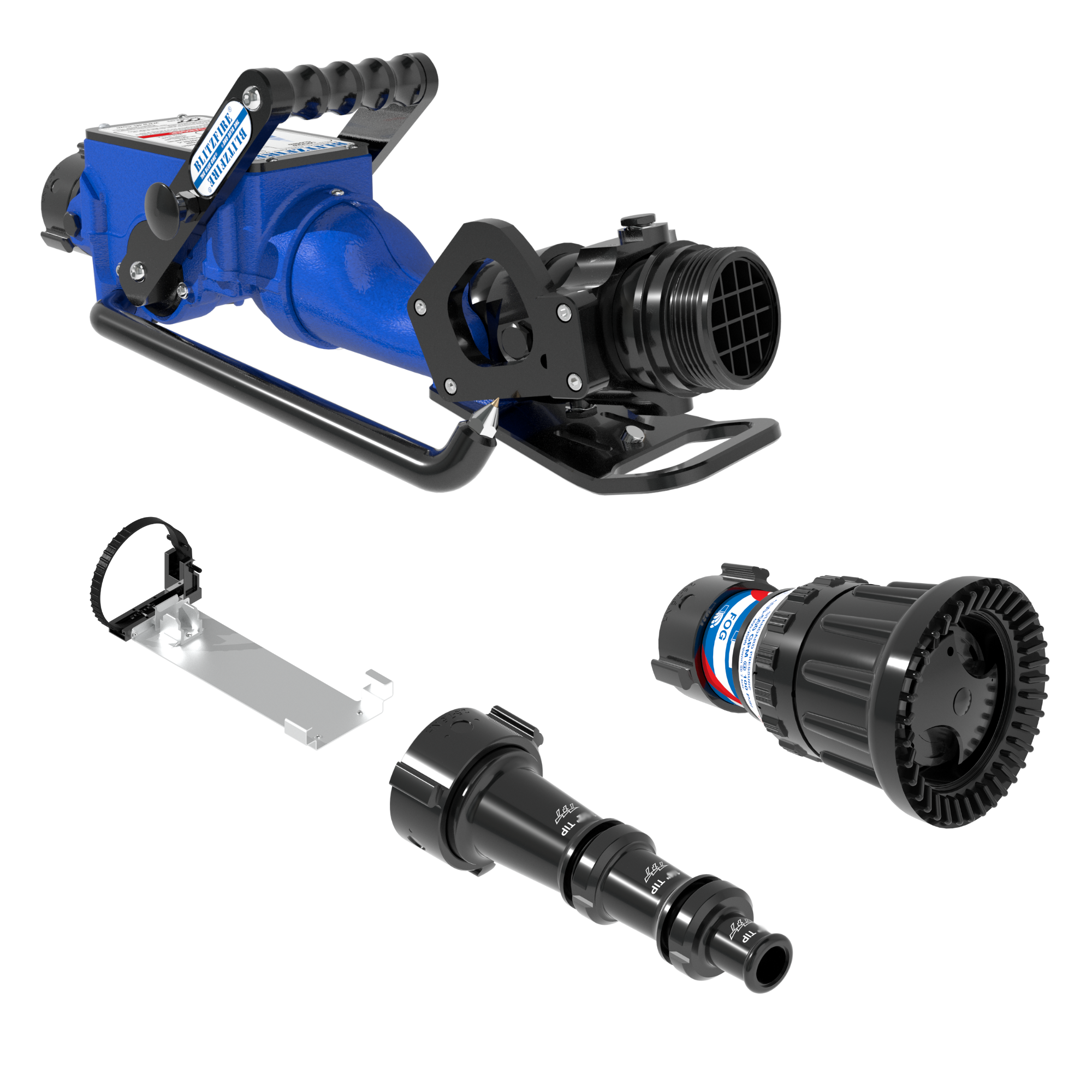 BlitzFire High Elevation Portable Monitor +Smooth Bore & Max-Force Automatic Nozzle Package – 65 mm BSPF Swivel Rocker Inlet, 65 mm BSPM Rigid Outlet, Storage Bracket BlitzFire High Elevation Portable Monitor +Smooth Bore & Max-Force Automatic Nozzle Package – 65 mm BSPF Swivel Rocker Inlet, 65 mm BSPM Rigid Outlet, Storage Bracket