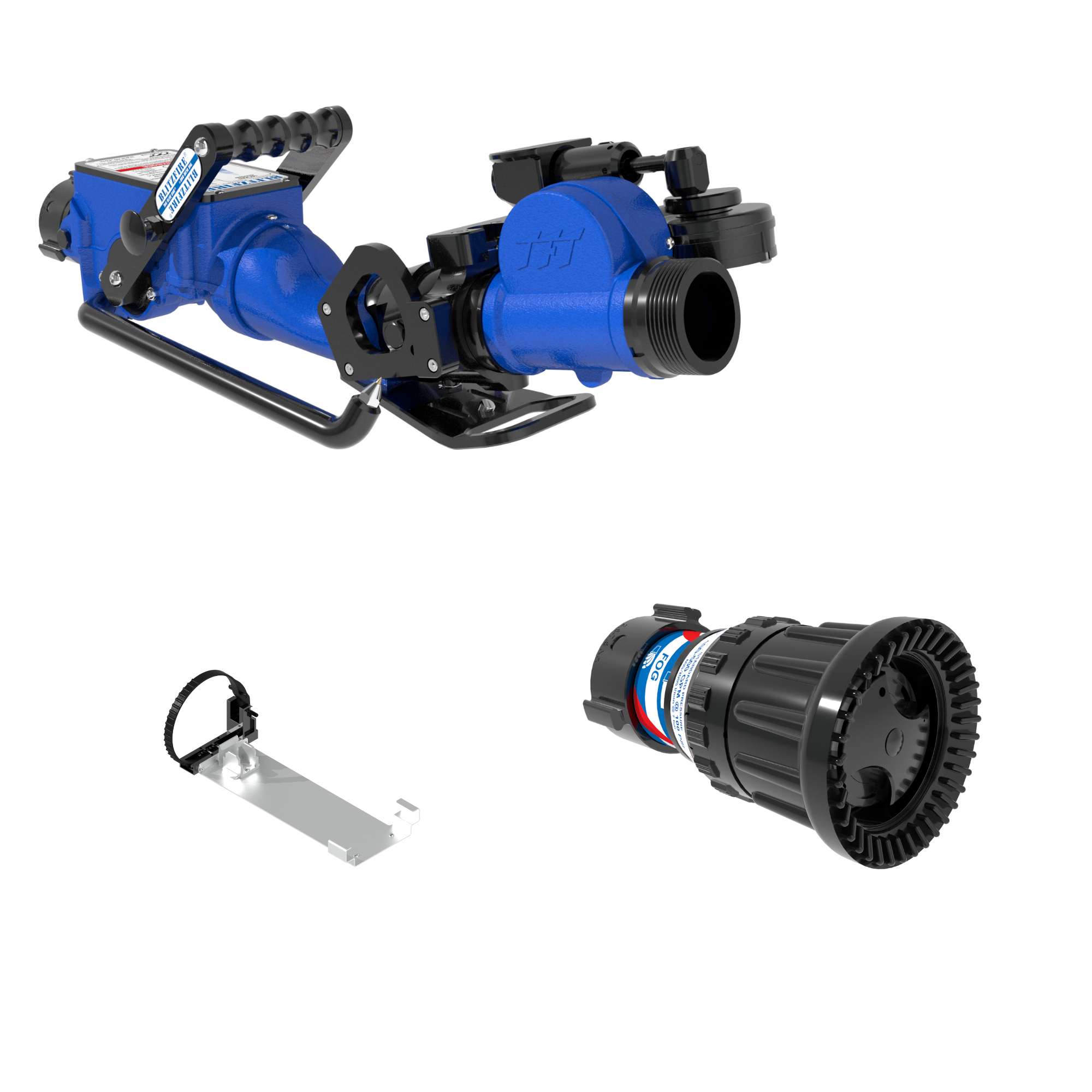 BlitzFire High Elevation Oscillating Portable Monitor +Max-Force Automatic Nozzle Package – 2.5″ NHF Swivel Rocker Inlet, 2.5″ NHM Rigid Outlet, Storage Bracket BlitzFire High Elevation Oscillating Portable Monitor +Max-Force Automatic Nozzle Package – 2.5″ NHF Swivel Rocker Inlet, 2.5″ NHM Rigid Outlet, Storage Bracket