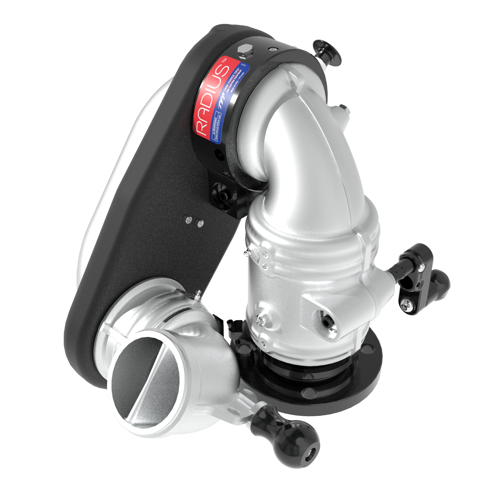 Radius Dual Crank 1500 GPM (6000 LPM) Extendable Monitor, Standard – 3″ (75 mm) ANSI 150/DN80 PN16 Rigid Flange Inlet, 3.5″ (90 mm) NHM Rigid Outlet, 12 VDC Acc. Power, Silver Radius Dual Crank 1500 GPM (6000 LPM) Extendable Monitor, Standard – 3″ (75 mm) ANSI 150/DN80 PN16 Rigid Flange Inlet, 3.5″ (90 mm) NHM Rigid Outlet, 12 VDC Acc. Power, Silver