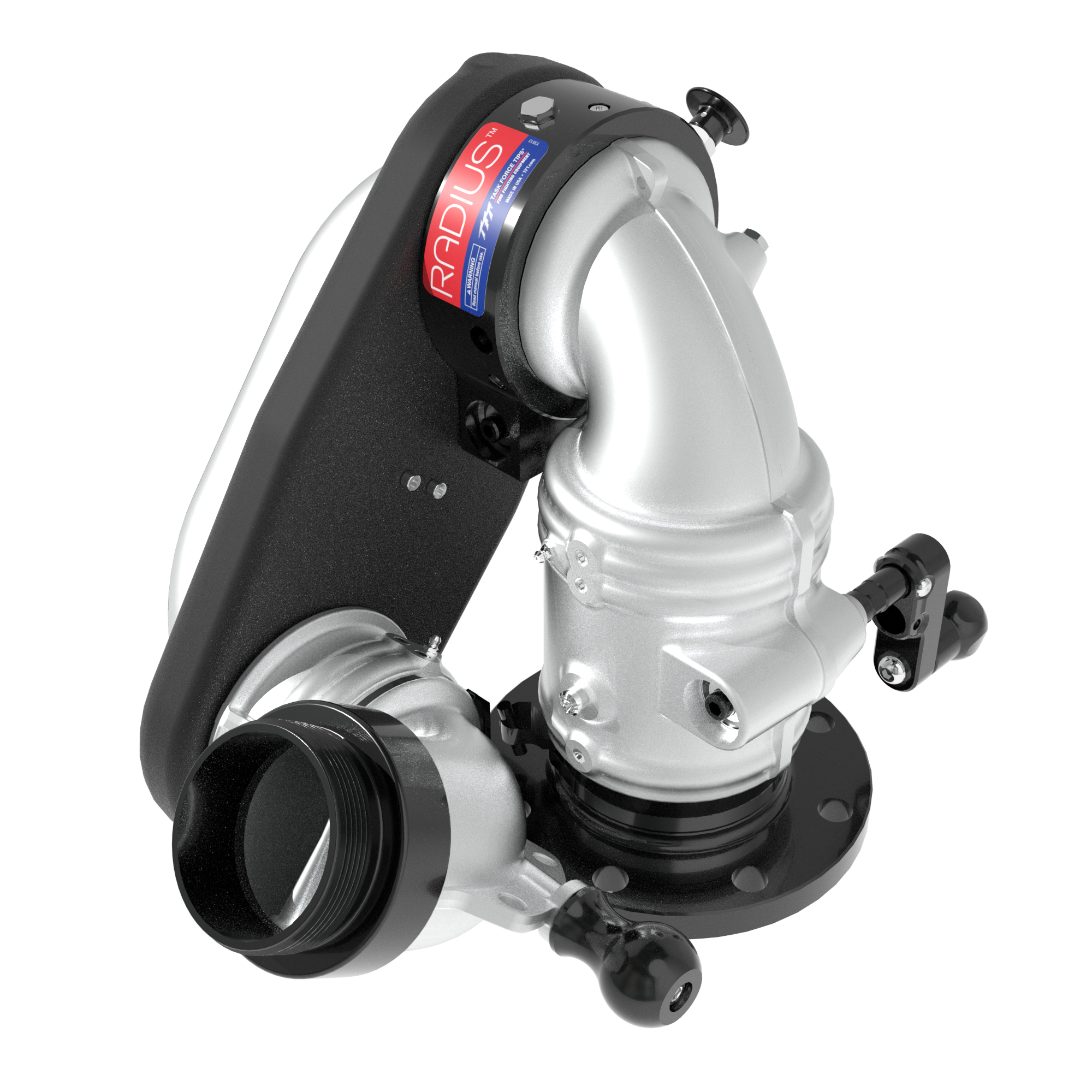 Radius Dual Crank 1500 GPM (6000 LPM) Extendable Monitor, Standard – 4″ (100 mm) ANSI 150/DN100 PN16 Rigid Flange Inlet, 3.5″ (90 mm) BSPM Rigid Outlet, 12 VDC Acc. Power, Silver Radius Dual Crank 1500 GPM (6000 LPM) Extendable Monitor, Standard – 4″ (100 mm) ANSI 150/DN100 PN16 Rigid Flange Inlet, 3.5″ (90 mm) BSPM Rigid Outlet, 12 VDC Acc. Power, Silver