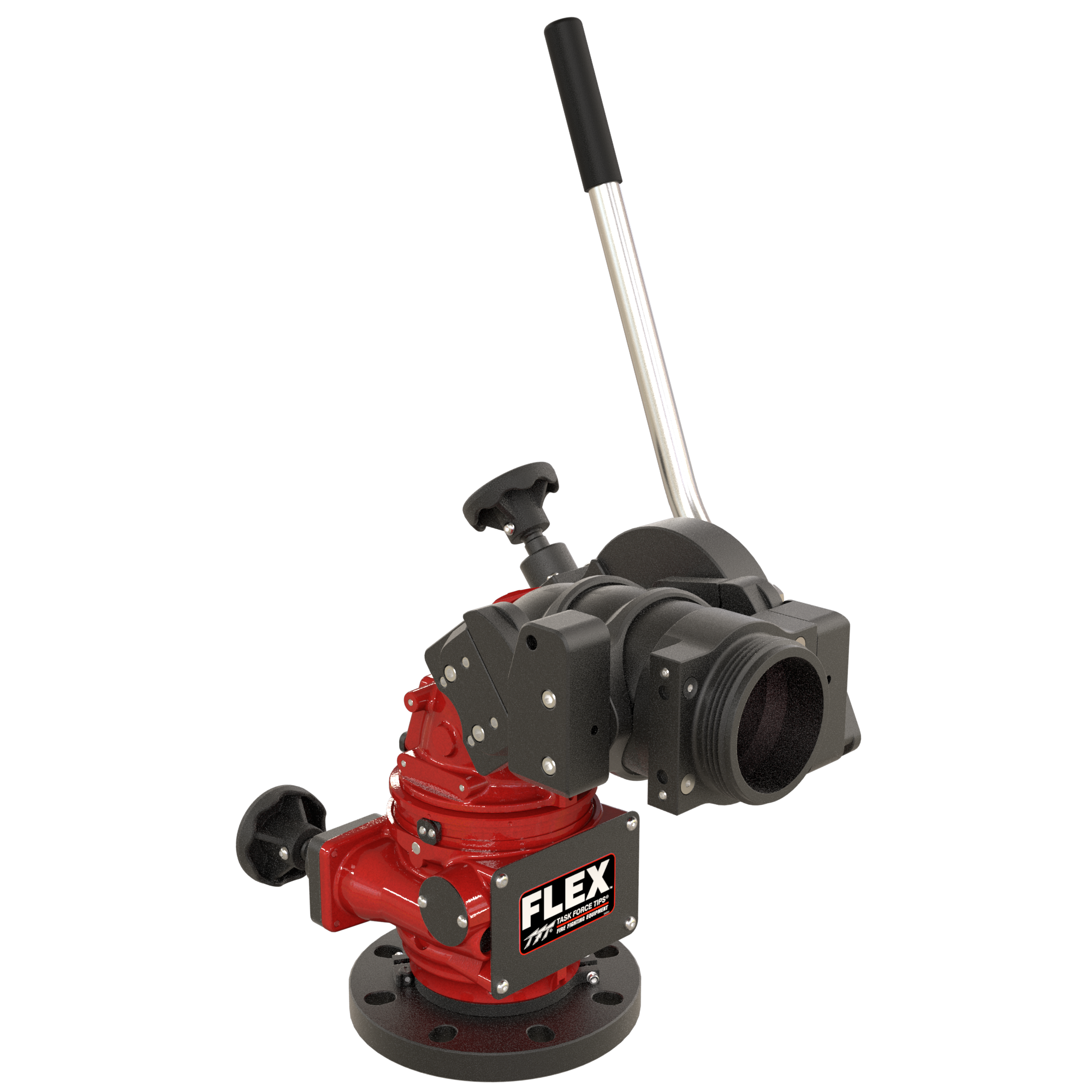 Flex Tiller Bar 2000 GPM (7600 LPM) Monitor, Standard – 4″ (100 mm) ANSI 150/DN100 PN16 Rigid Flange Inlet, 3.5″ (90 mm) NHM Rigid Outlet, Red Flex Tiller Bar 2000 GPM (7600 LPM) Monitor, Standard – 4″ (100 mm) ANSI 150/DN100 PN16 Rigid Flange Inlet, 3.5″ (90 mm) NHM Rigid Outlet, Red