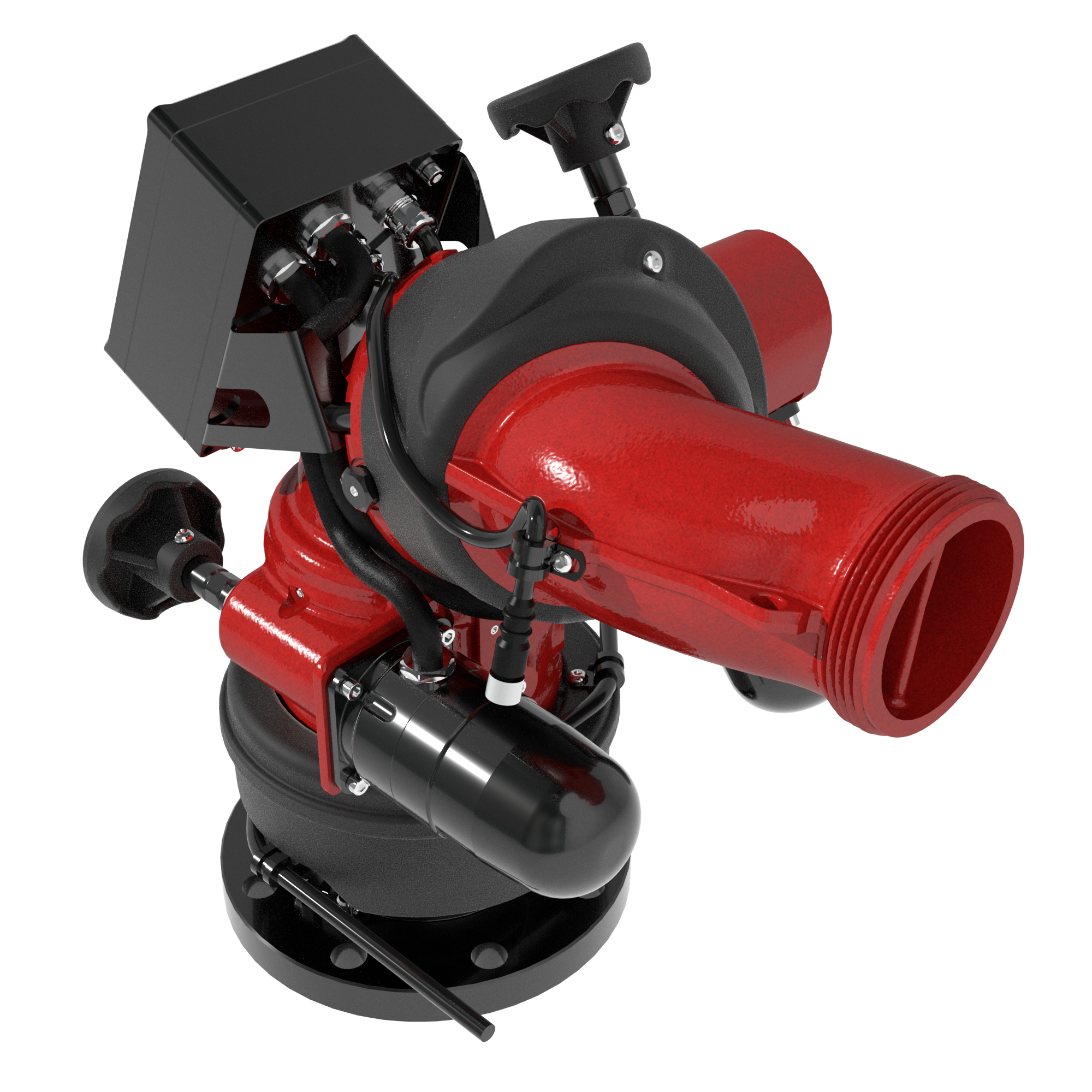Monsoon RC 2000 GPM (7600 LPM) Monitor, Pumper – 4″ (100 mm) ANSI 150/DN100 PN16 Rigid Flange Inlet, 3.5″ (90 mm) NHM Rigid Outlet, 12/24 VDC Acc. Power, RS485, Red Monsoon RC 2000 GPM (7600 LPM) Monitor, Pumper – 4″ (100 mm) ANSI 150/DN100 PN16 Rigid Flange Inlet, 3.5″ (90 mm) NHM Rigid Outlet, 12/24 VDC Acc. Power, RS485, Red