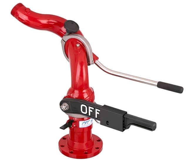 Protector Tiller+Lock Lever 1250 GPM (4500 LPM) Monitor, Standard – 4″ (100 mm) ANSI 150/DN100 PN16 Rigid Flange Inlet, 2.5″ (65 mm) BSPM Rigid Outlet, Red Protector Tiller+Lock Lever 1250 GPM (4500 LPM) Monitor, Standard – 4″ (100 mm) ANSI 150/DN100 PN16 Rigid Flange Inlet, 2.5″ (65 mm) BSPM Rigid Outlet, Red