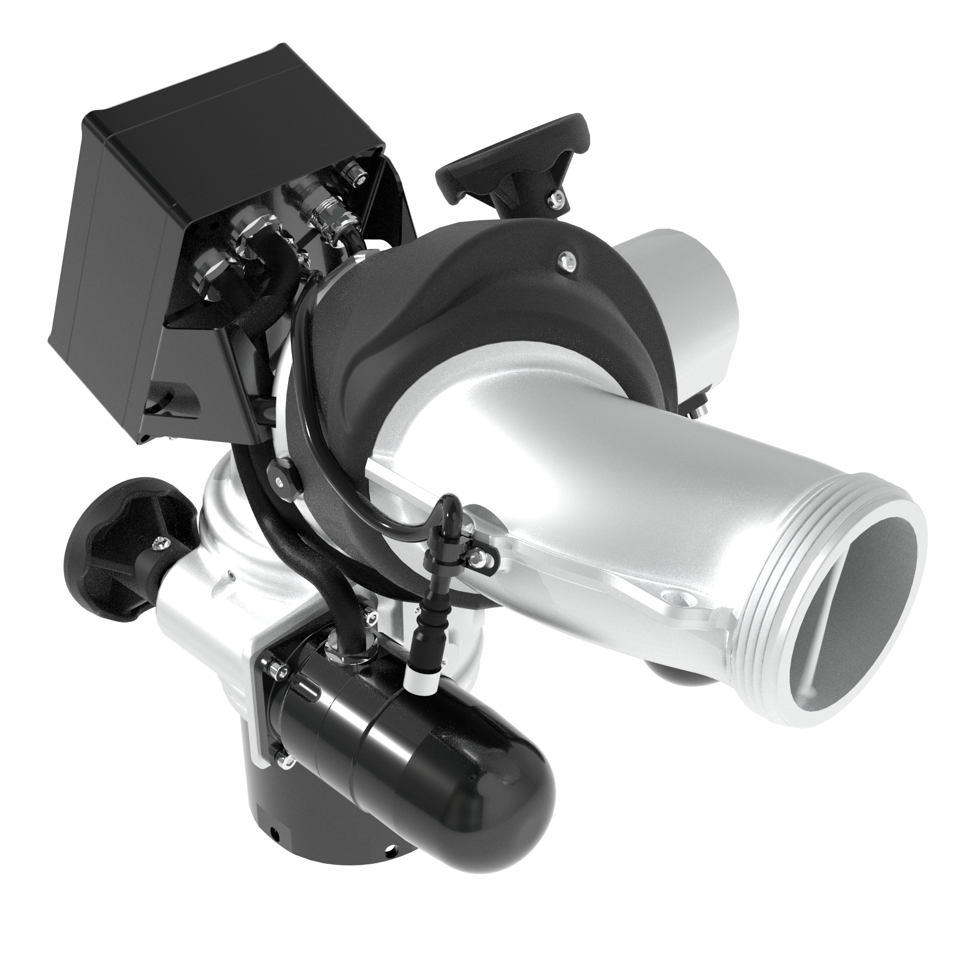 Monsoon RC 2000 GPM (7600 LPM) Monitor, Aerial Ladder – 4″ (100 mm) RPF Rigid Inlet, 3.5″ (90 mm) NHM Rigid Outlet, 12/24 VDC Acc. Power, RS485, Silver Monsoon RC 2000 GPM (7600 LPM) Monitor, Aerial Ladder – 4″ (100 mm) RPF Rigid Inlet, 3.5″ (90 mm) NHM Rigid Outlet, 12/24 VDC Acc. Power, RS485, Silver