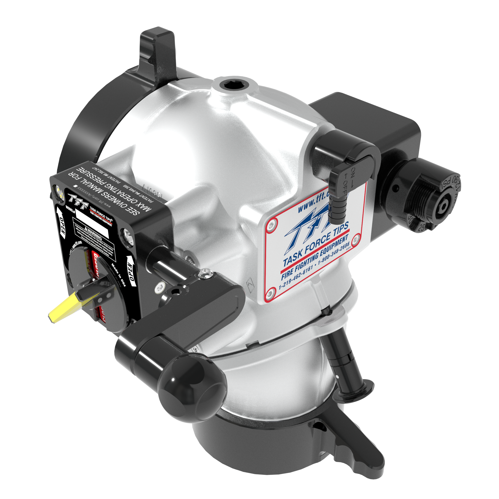Jumbo Low-Profile Intake Valve, Front Left Crank Controls, Swiveling Elbow – 4″ NHF Handle Swivel Street-Side, 6″ NHF Swivel Truck-Side, Pressure Relief Valve Jumbo Low-Profile Intake Valve, Front Left Crank Controls, Swiveling Elbow – 4″ NHF Handle Swivel Street-Side, 6″ NHF Swivel Truck-Side, Pressure Relief Valve