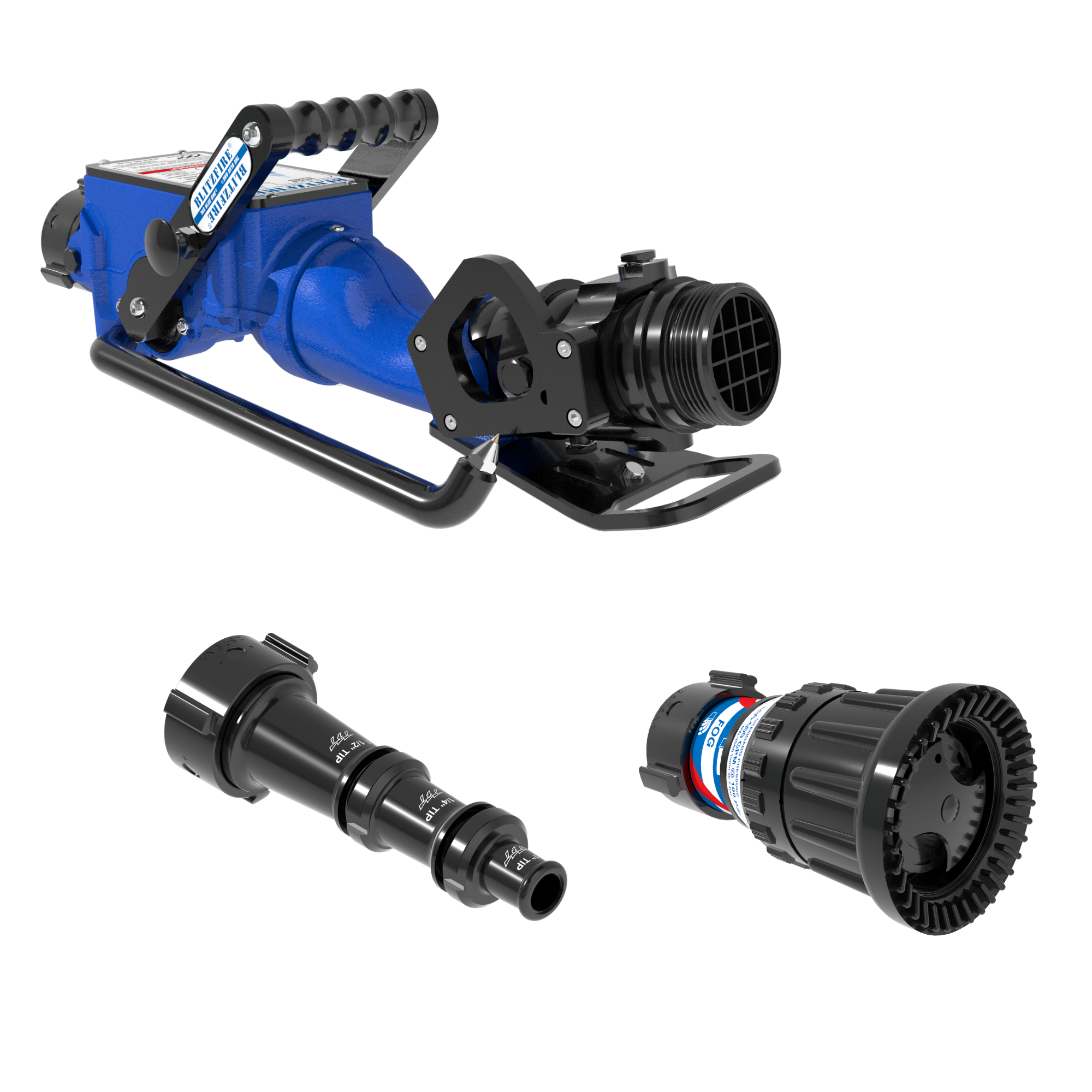 BlitzFire High Elevation Portable Monitor +Smooth Bore & Max-Force Automatic Nozzle Package – 2.5″ NHF Swivel Rocker Inlet, 2.5″ NHM Rigid Outlet BlitzFire High Elevation Portable Monitor +Smooth Bore & Max-Force Automatic Nozzle Package – 2.5″ NHF Swivel Rocker Inlet, 2.5″ NHM Rigid Outlet