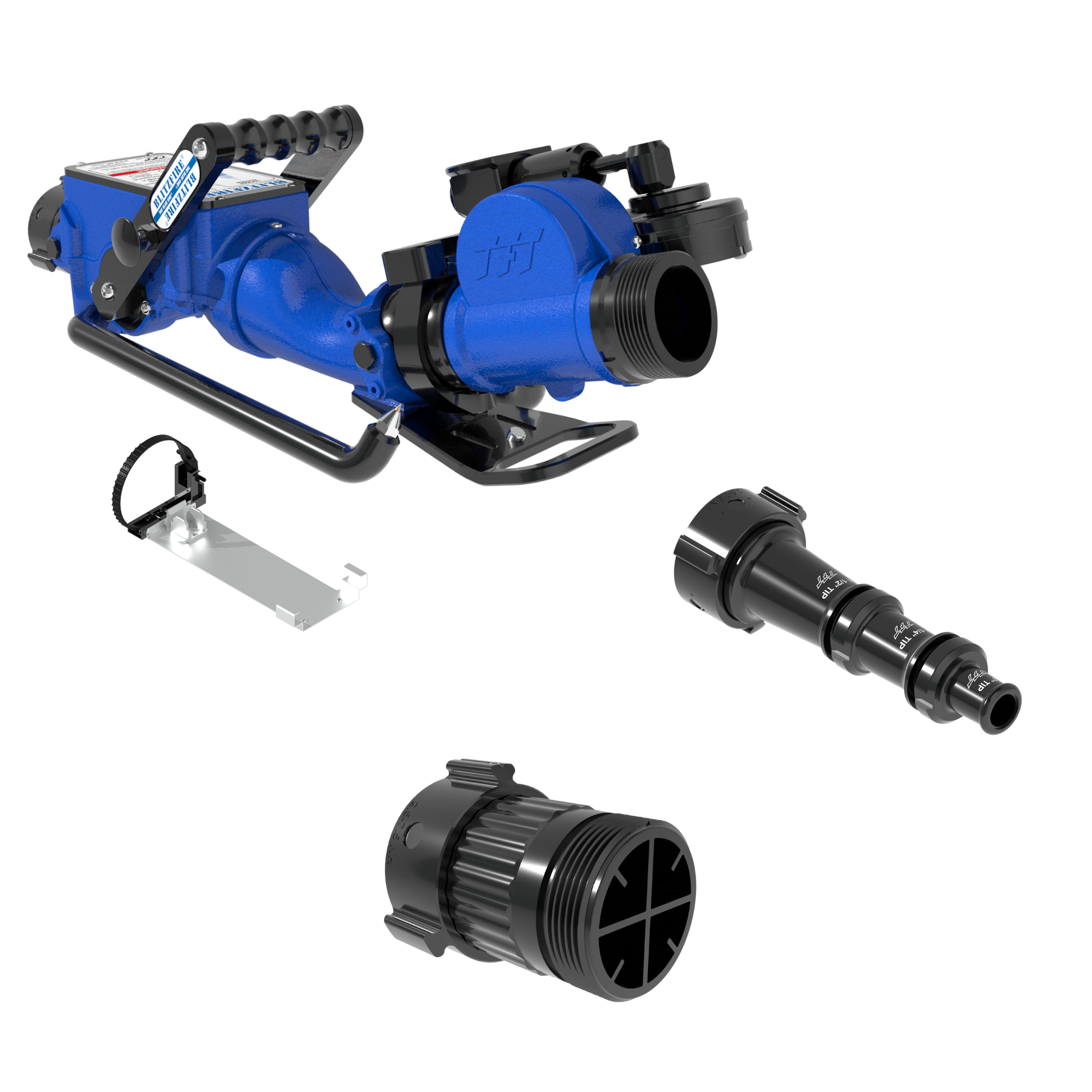 BlitzFire Oscillating Portable Monitor +Smooth Bore Nozzle Package – 2.5″ NHF Swivel Rocker Inlet, 2.5″ NHM Rigid Outlet, Storage Bracket BlitzFire Oscillating Portable Monitor +Smooth Bore Nozzle Package – 2.5″ NHF Swivel Rocker Inlet, 2.5″ NHM Rigid Outlet, Storage Bracket
