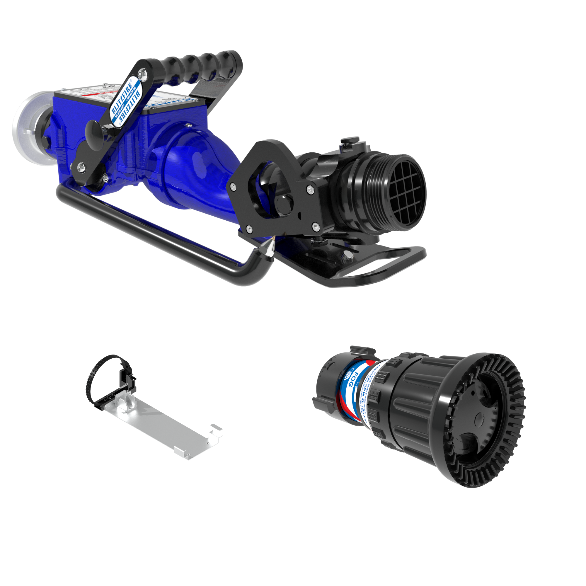 BlitzFire High Elevation Portable Monitor +Max-Force Automatic Nozzle Package – 3″ (75 mm) Storz Swivel Inlet, 2.5″ (65 mm) NHM Rigid Outlet, Storage Bracket BlitzFire High Elevation Portable Monitor +Max-Force Automatic Nozzle Package – 3″ (75 mm) Storz Swivel Inlet, 2.5″ (65 mm) NHM Rigid Outlet, Storage Bracket