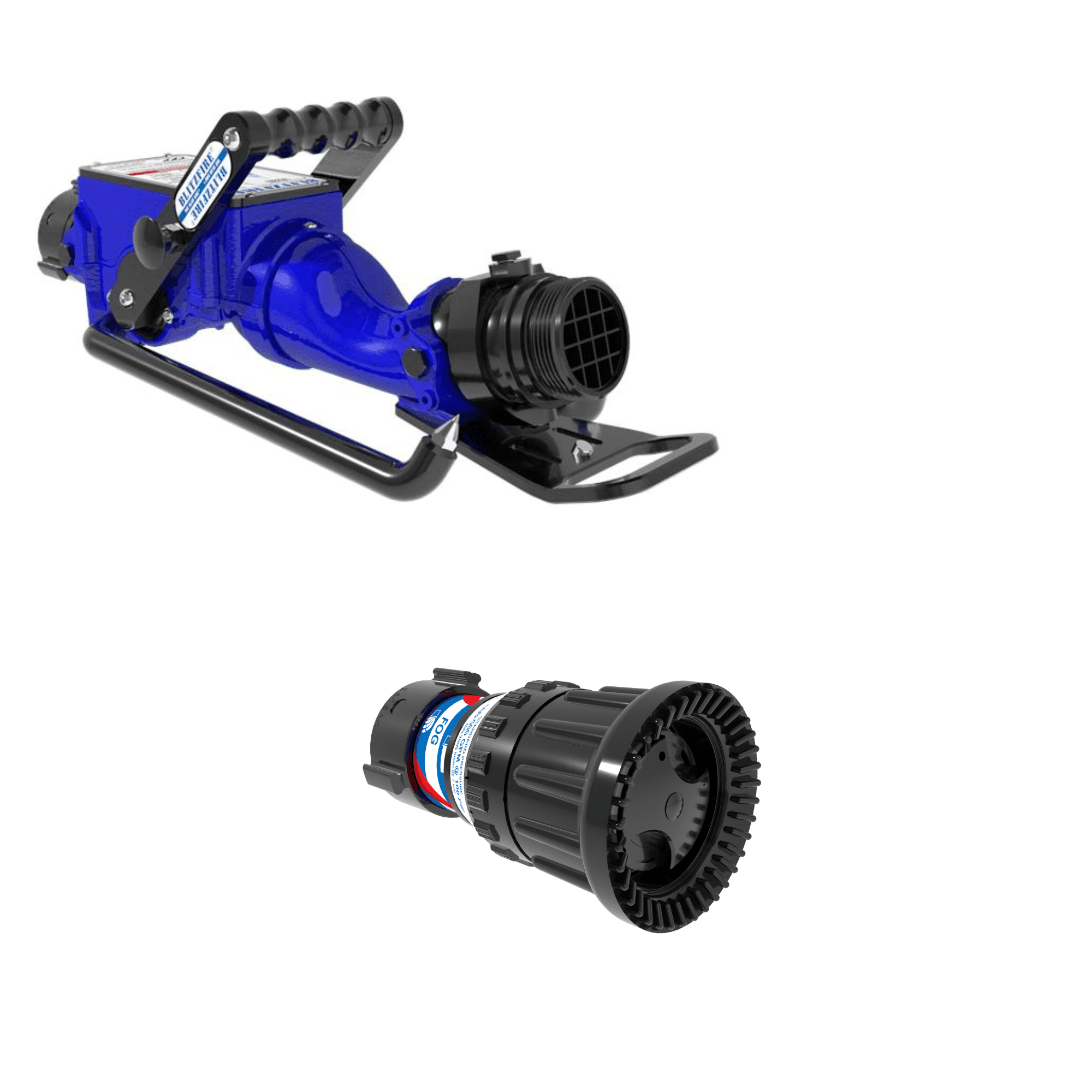 BlitzFire Portable Monitor +Max-Force Automatic Nozzle Package – 65 mm BSPF Swivel Rocker Inlet, 65 mm BSPM Rigid Outlet BlitzFire Portable Monitor +Max-Force Automatic Nozzle Package – 65 mm BSPF Swivel Rocker Inlet, 65 mm BSPM Rigid Outlet