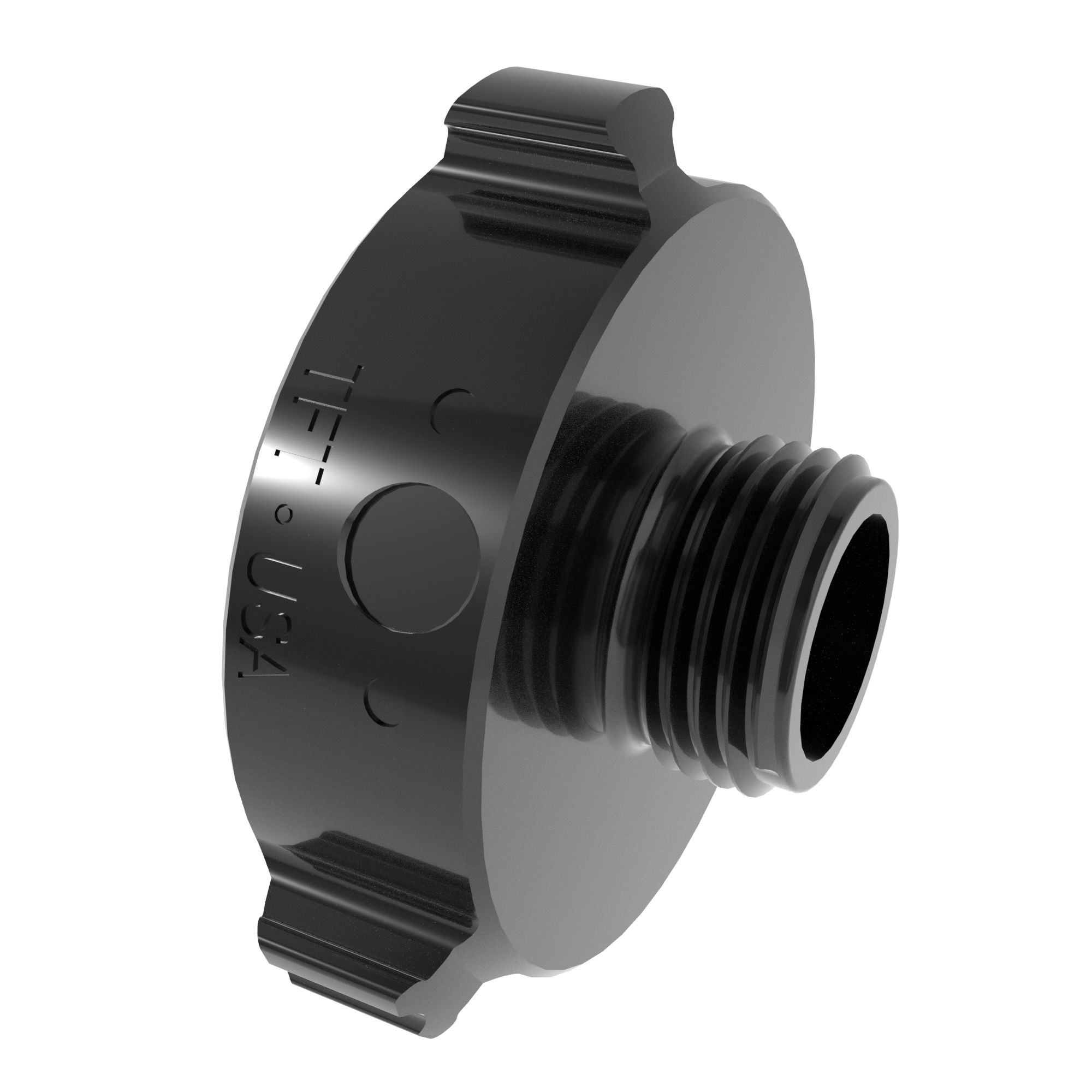 Connection Adapter – 1.5″ (38 mm) NPSHF Rigid Rocker × 3/4″ (19 mm) GHT-M Rigid Thread Connection Adapter – 1.5″ (38 mm) NPSHF Rigid Rocker × 3/4″ (19 mm) GHT-M Rigid Thread