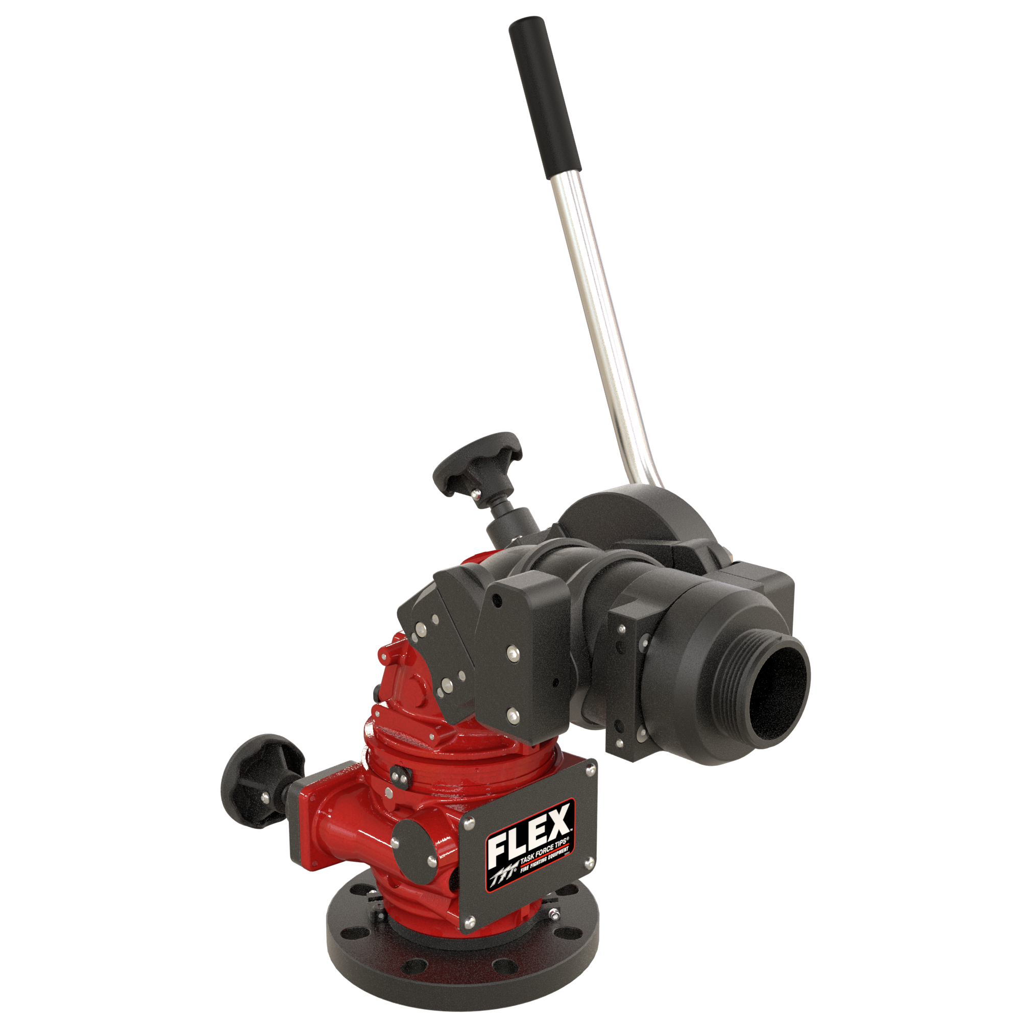 Flex Tiller Bar 1250 GPM (4500 LPM) Monitor, Standard – 4″ (100 mm) ANSI 150/DN100 PN16 Rigid Flange Inlet, 2.5″ (65 mm) NHM Rigid Outlet, Red Flex Tiller Bar 1250 GPM (4500 LPM) Monitor, Standard – 4″ (100 mm) ANSI 150/DN100 PN16 Rigid Flange Inlet, 2.5″ (65 mm) NHM Rigid Outlet, Red
