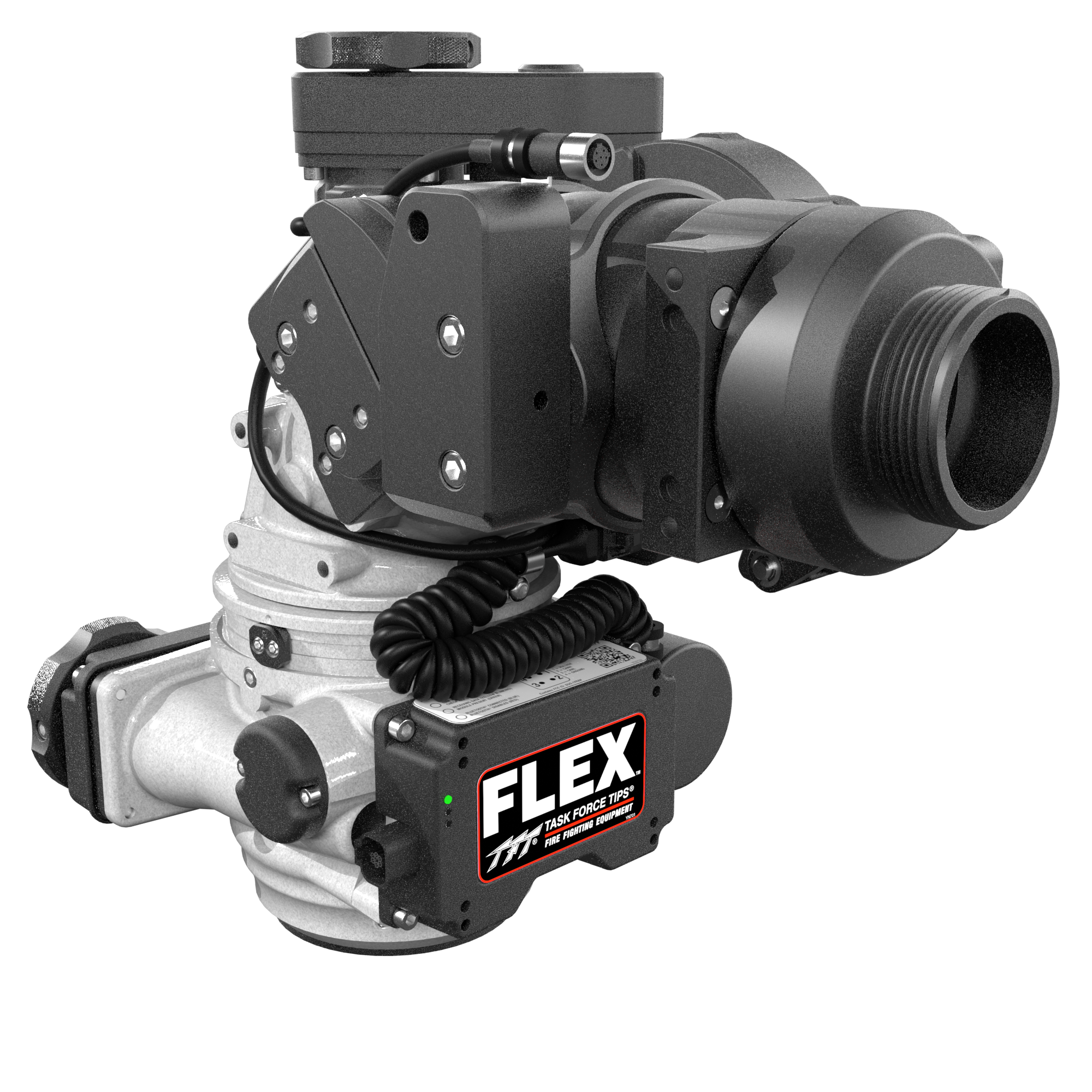 Flex RC 1250 GPM (4500 LPM) Monitor, Standard – 3″ (75 mm) RLF Rigid Inlet, 2.5″ (65 mm) NHM Rigid Outlet, 12/24 VDC Acc. Power, J1939 CAN Bus, Silver Flex RC 1250 GPM (4500 LPM) Monitor, Standard – 3″ (75 mm) RLF Rigid Inlet, 2.5″ (65 mm) NHM Rigid Outlet, 12/24 VDC Acc. Power, J1939 CAN Bus, Silver