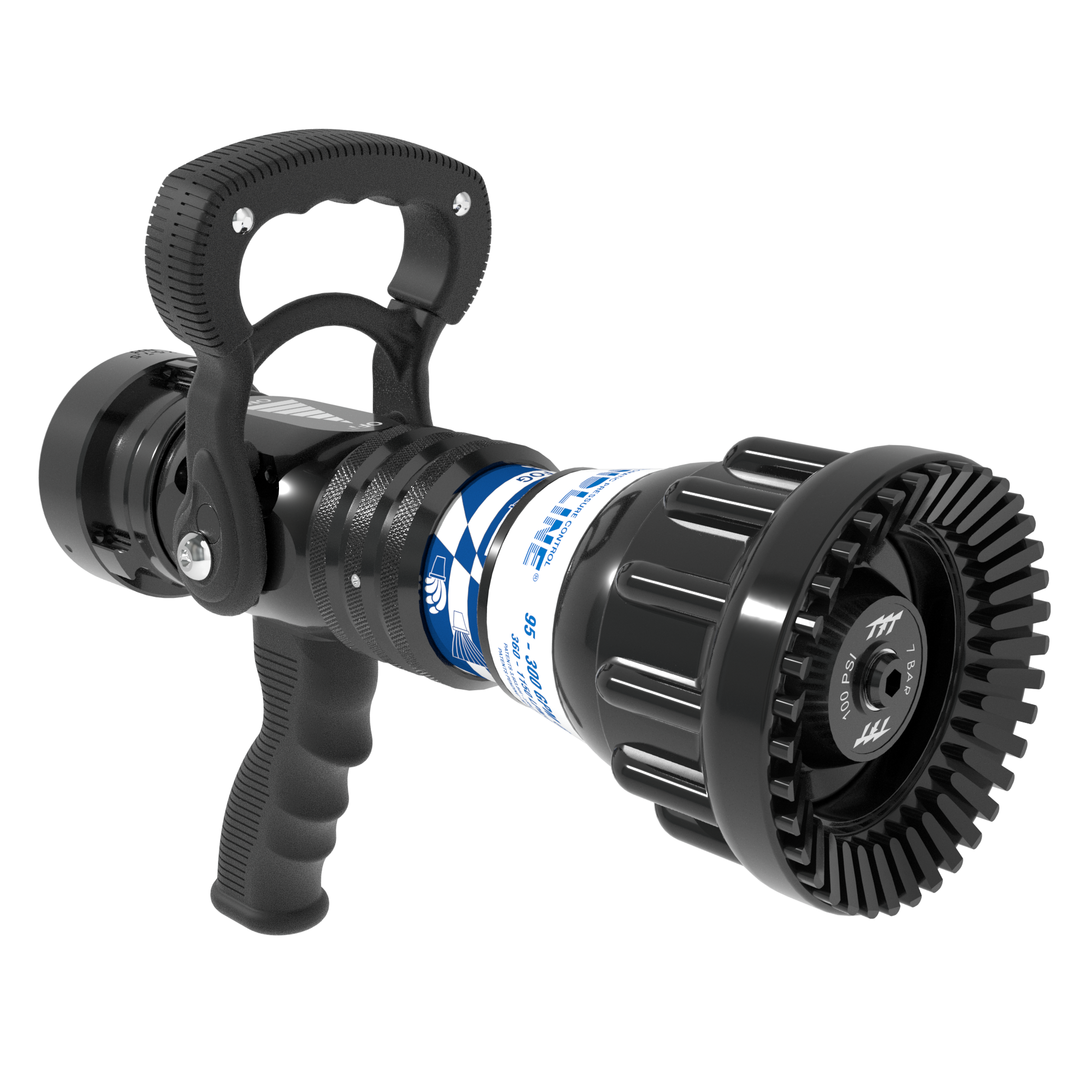 Handline Automatic One-Piece Nozzle With Pistol Grip, Slide Valve – 360-1150 LPM @ 7 Bar, 65 mm BSPF Swivel Inlet, Rubber Teeth Handline Automatic One-Piece Nozzle With Pistol Grip, Slide Valve – 360-1150 LPM @ 7 Bar, 65 mm BSPF Swivel Inlet, Rubber Teeth