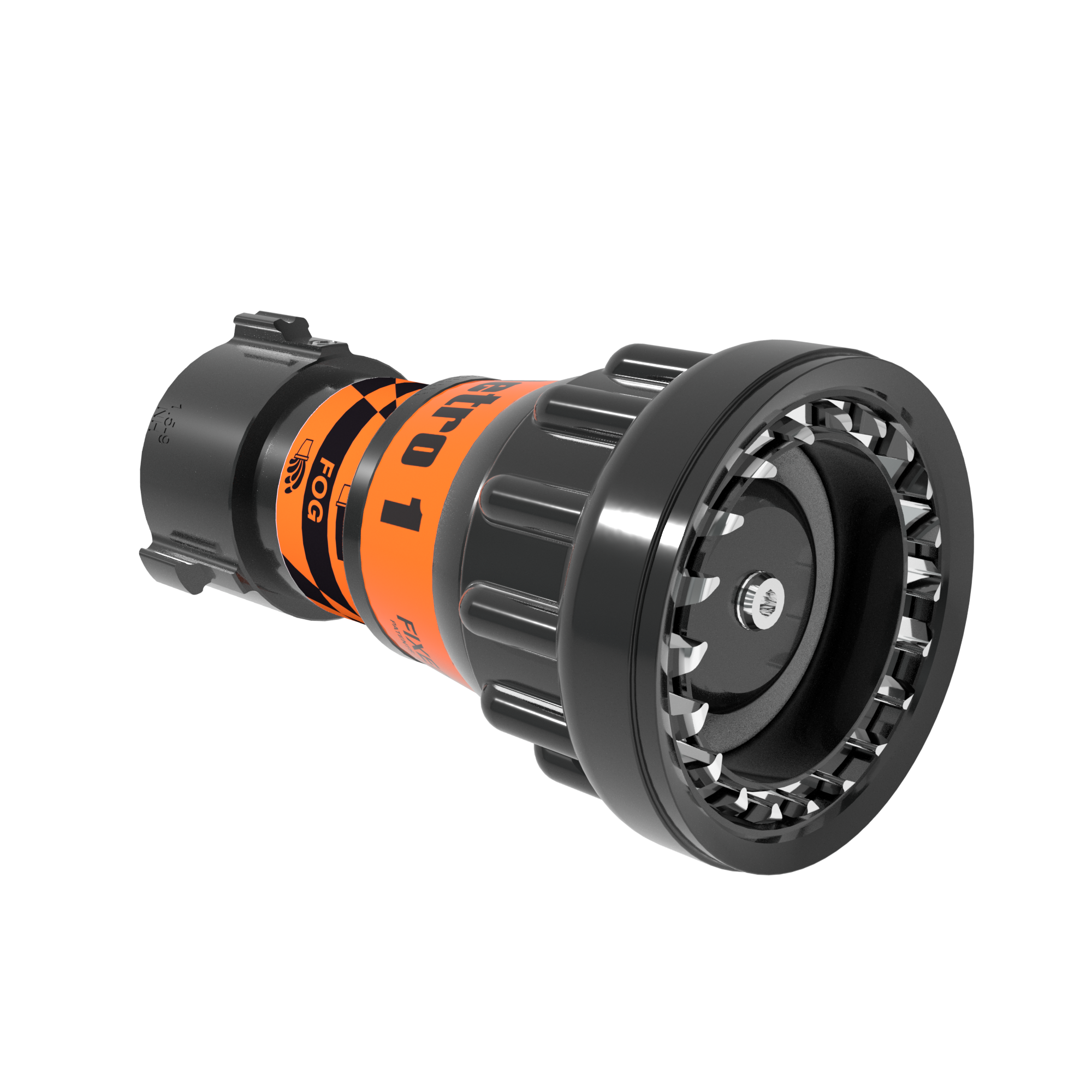 Metro 1 Fixed Flow Nozzle Tip – 200 GPM at 75 PSI, 1.5″ NHF Rigid Inlet, Spinning Metal Teeth Metro 1 Fixed Flow Nozzle Tip – 200 GPM at 75 PSI, 1.5″ NHF Rigid Inlet, Spinning Metal Teeth
