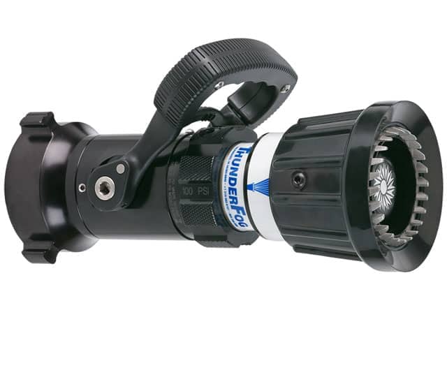 ThunderFog Selectable One-Piece Nozzle, Ball Valve – 95/125/150/200/250 GPM @ 100 PSI, 2.5″ NHF Rocker Swivel Inlet, Playpipe, Spinning Metal Teeth ThunderFog Selectable One-Piece Nozzle, Ball Valve – 95/125/150/200/250 GPM @ 100 PSI, 2.5″ NHF Rocker Swivel Inlet, Playpipe, Spinning Metal Teeth