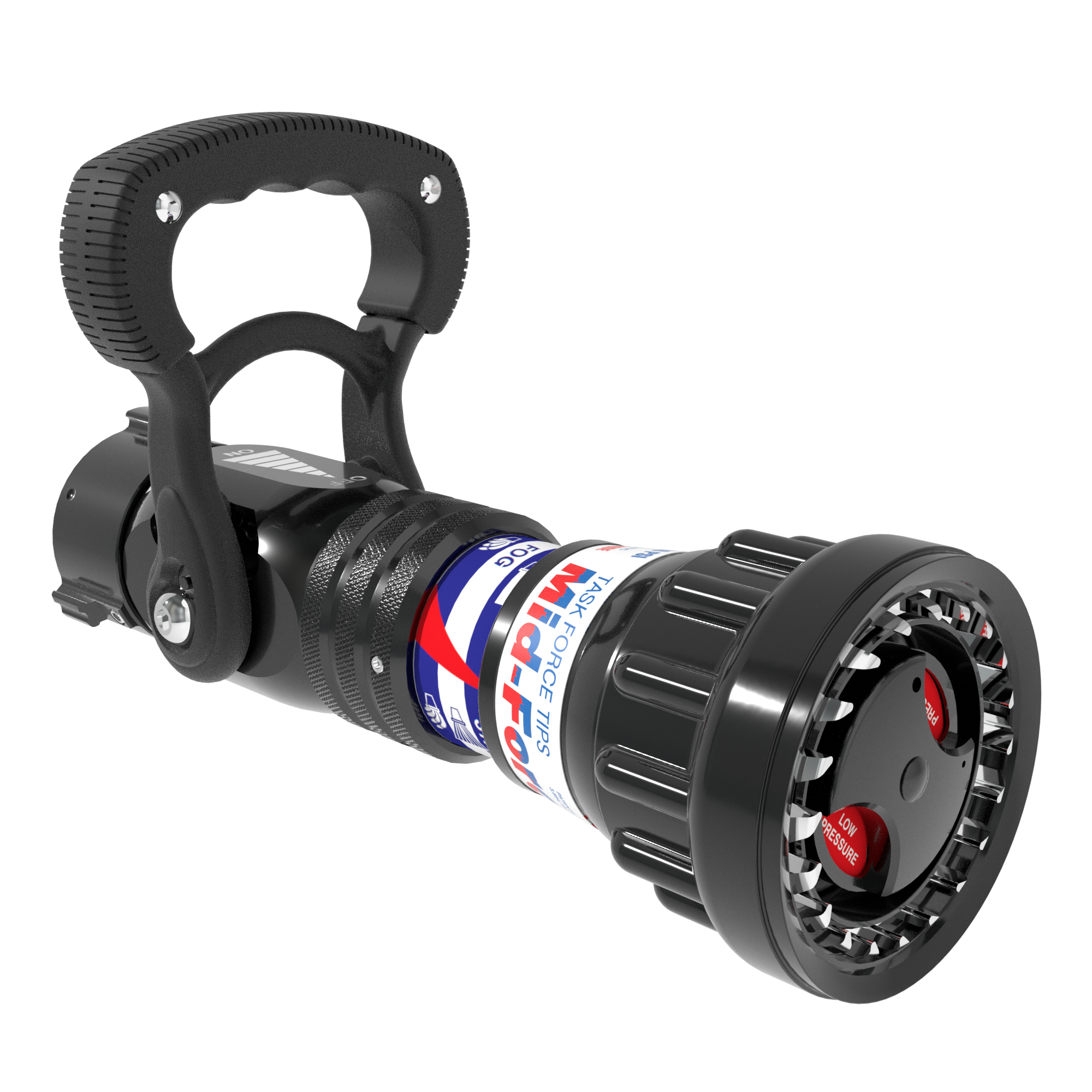 Mid-Force Automatic One-Piece Nozzle, Slide Valve – 70-200 GPM @ 55/100 PSI, 1.5″ NHF Rocker Swivel Inlet, Spinning Metal Teeth Mid-Force Automatic One-Piece Nozzle, Slide Valve – 70-200 GPM @ 55/100 PSI, 1.5″ NHF Rocker Swivel Inlet, Spinning Metal Teeth