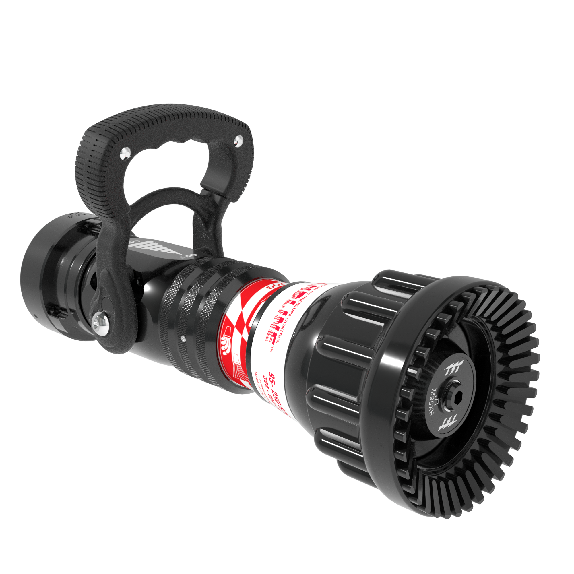 Handline Automatic One-Piece Nozzle, Slide Valve – 95-250 GPM @ 75 PSI, 2.5″ NHF Rocker Swivel Inlet, Rubber Teeth Handline Automatic One-Piece Nozzle, Slide Valve – 95-250 GPM @ 75 PSI, 2.5″ NHF Rocker Swivel Inlet, Rubber Teeth