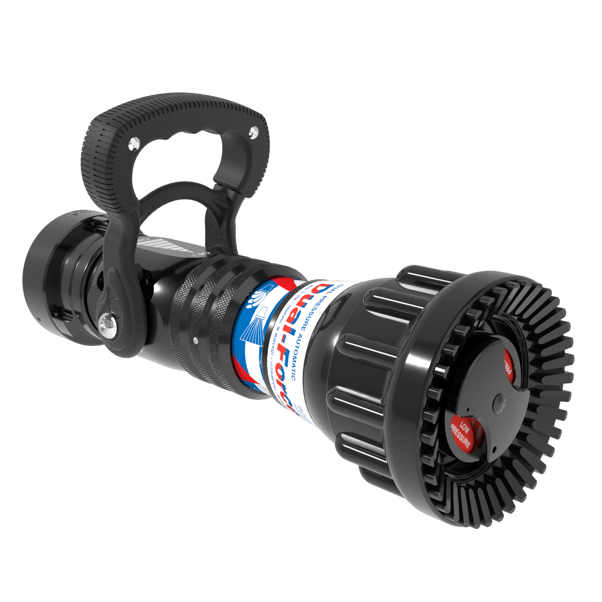 Dual-Force Automatic One-Piece Nozzle, Slide Valve – 95-300 GPM @ 55/100 PSI, 2.5″ NHF Rocker Swivel Inlet, Rubber Teeth Dual-Force Automatic One-Piece Nozzle, Slide Valve – 95-300 GPM @ 55/100 PSI, 2.5″ NHF Rocker Swivel Inlet, Rubber Teeth