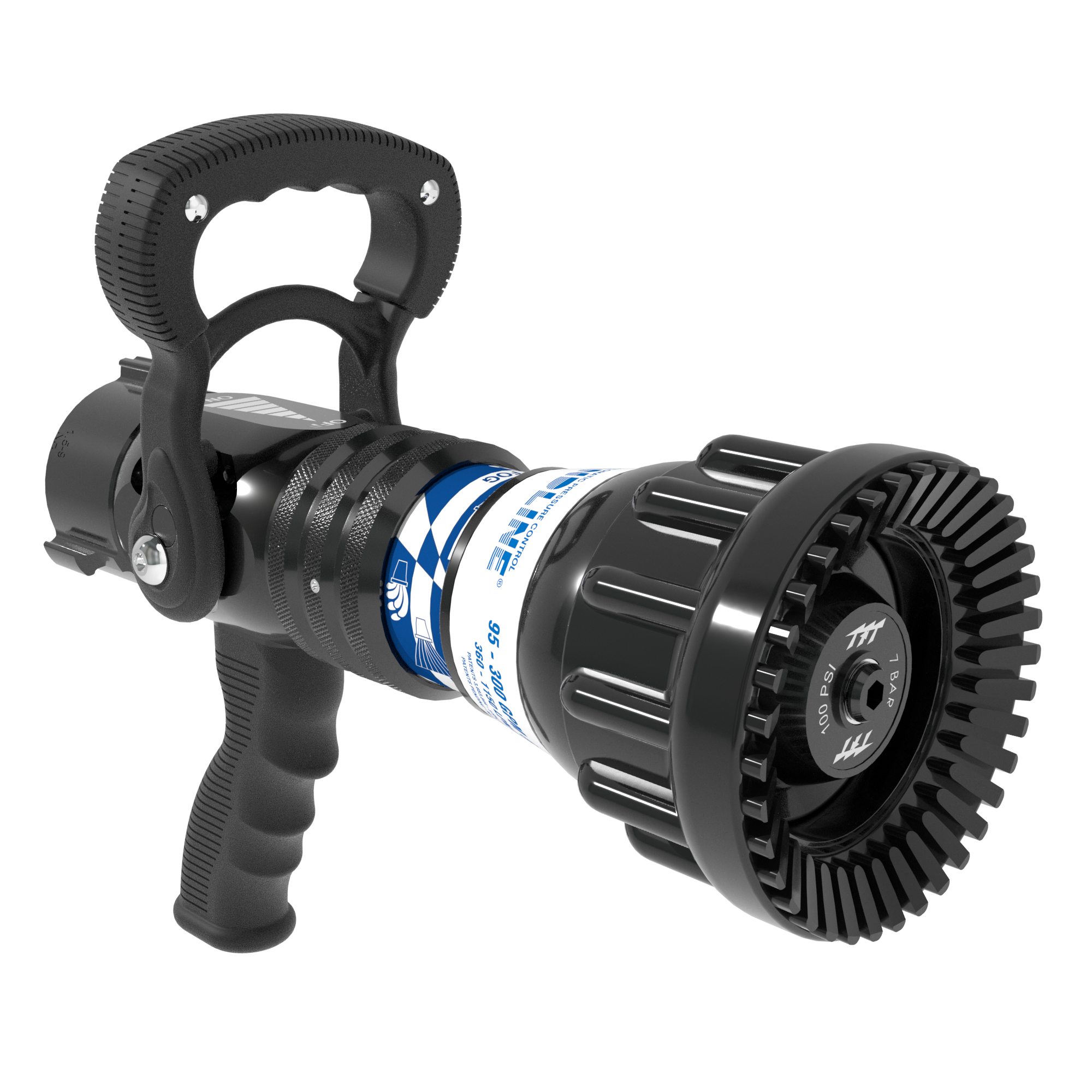 Handline Automatic One-Piece Nozzle With Pistol Grip, Slide Valve – 360-1150 LPM @ 7 Bar, 38 mm BSPF Swivel Inlet, Rubber Teeth Handline Automatic One-Piece Nozzle With Pistol Grip, Slide Valve – 360-1150 LPM @ 7 Bar, 38 mm BSPF Swivel Inlet, Rubber Teeth