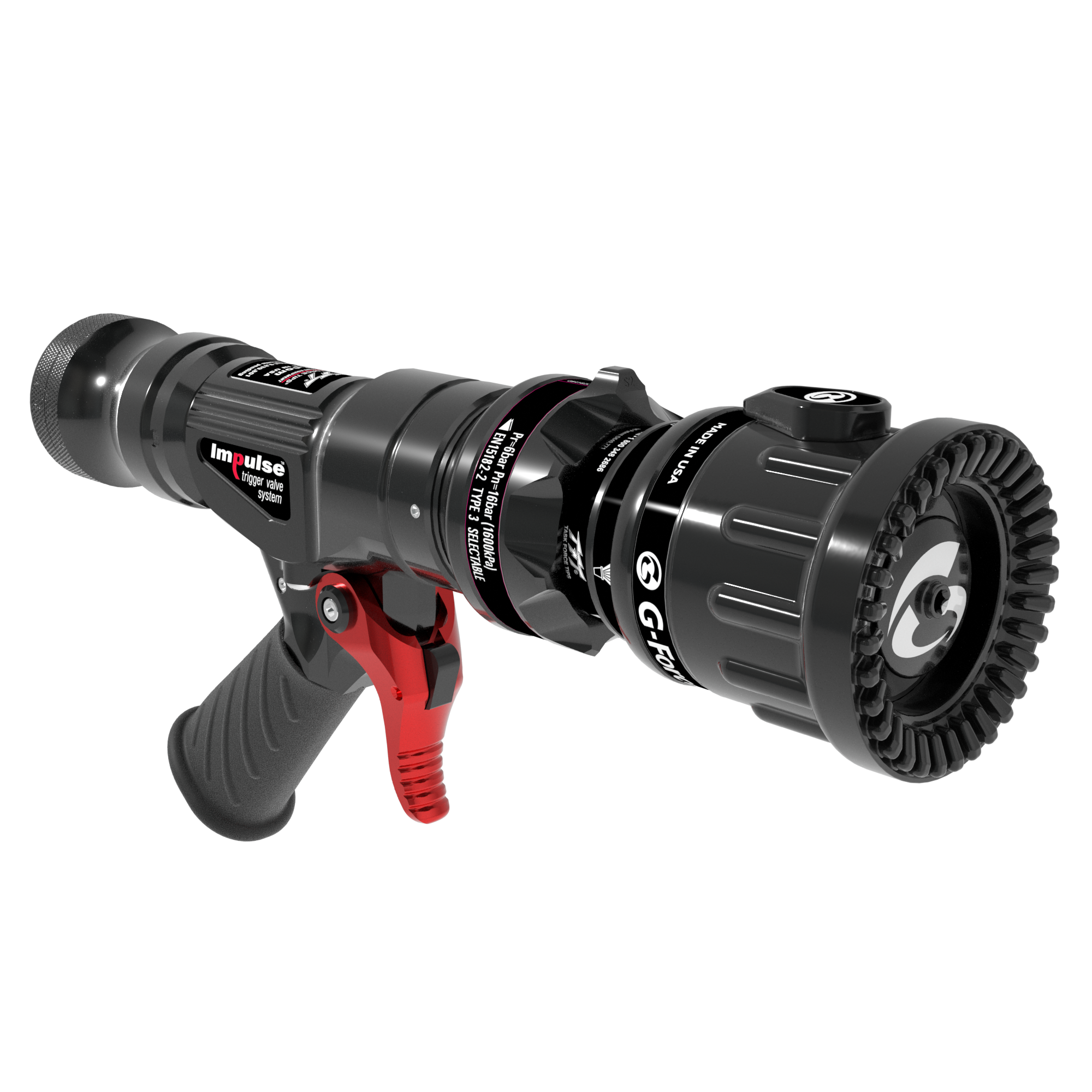 G-Force Selectable One-Piece Pulsing EN PN16 Nozzle With Pistol Grip, Trigger Valve – 100/200/300/400/500 LPM @ 6 Bar, 38 mm BSPF Swivel Inlet, Rubber Teeth, Shaper Indicator Detent G-Force Selectable One-Piece Pulsing EN PN16 Nozzle With Pistol Grip, Trigger Valve – 100/200/300/400/500 LPM @ 6 Bar, 38 mm BSPF Swivel Inlet, Rubber Teeth, Shaper Indicator Detent