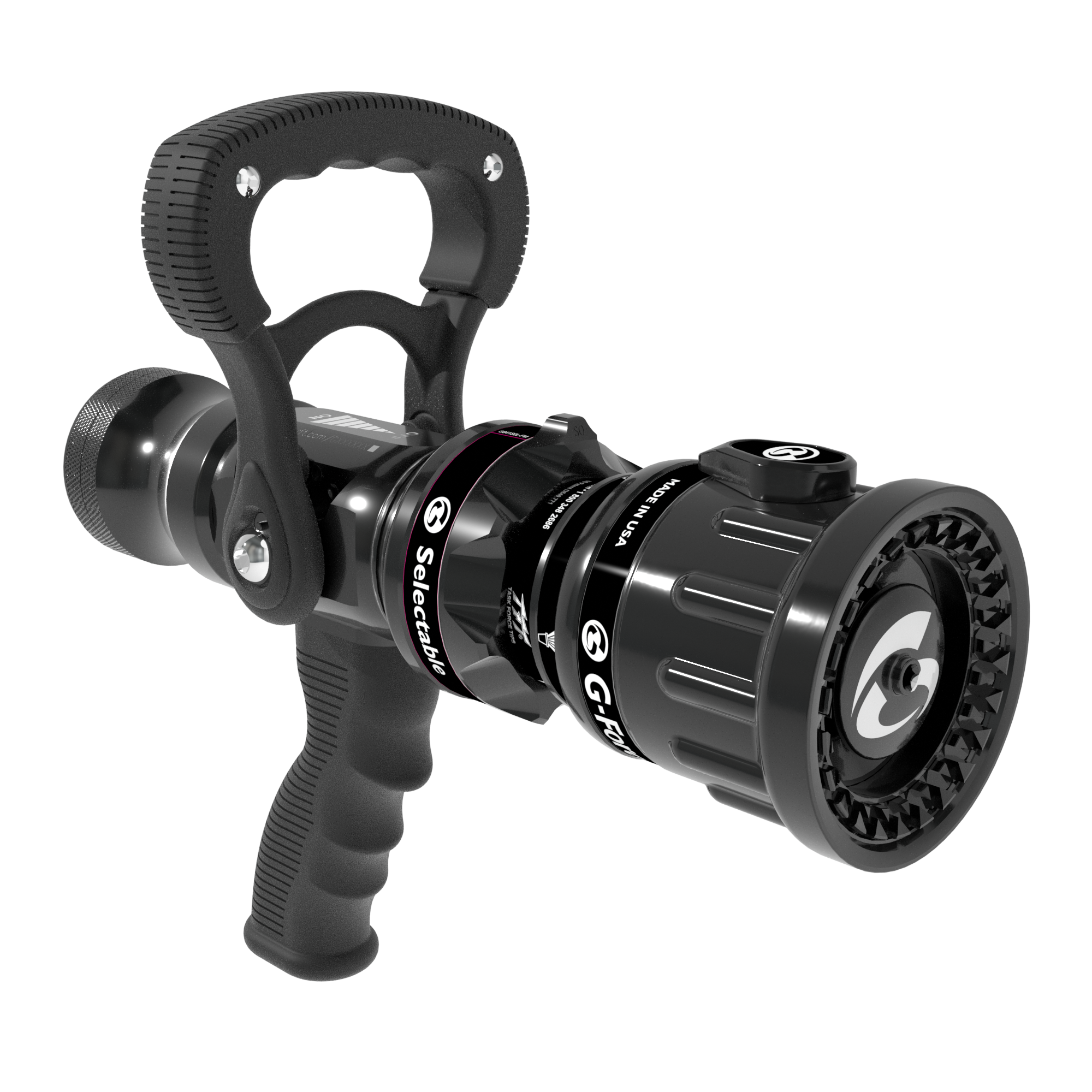 G-Force Selectable One-Piece Nozzle With Pistol Grip, Slide Valve – 30/60/95/125/150 GPM @ 75 PSI, 1.5″ NHF Rocker Swivel Inlet, Metal Teeth, Shaper Indicator Detent G-Force Selectable One-Piece Nozzle With Pistol Grip, Slide Valve – 30/60/95/125/150 GPM @ 75 PSI, 1.5″ NHF Rocker Swivel Inlet, Metal Teeth, Shaper Indicator Detent