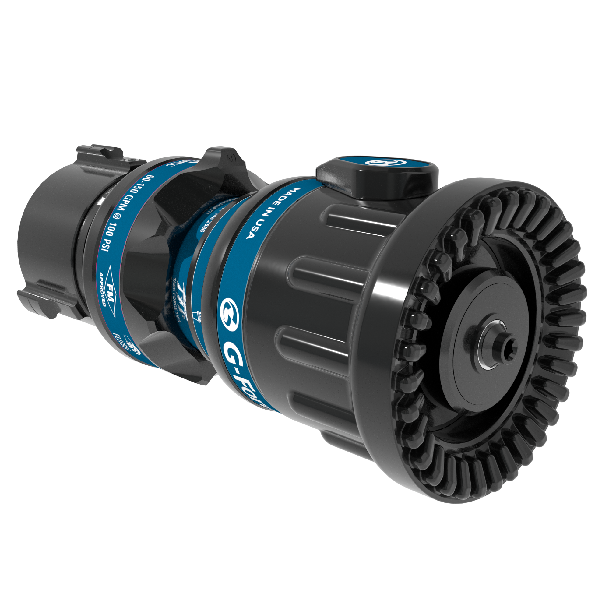 G-Force Automatic Nozzle Tip – 60-150 GPM @ 100 PSI, 1.5″ NHF Rocker Swivel Inlet, Rubber Teeth, Shaper Indicator Detent G-Force Automatic Nozzle Tip – 60-150 GPM @ 100 PSI, 1.5″ NHF Rocker Swivel Inlet, Rubber Teeth, Shaper Indicator Detent