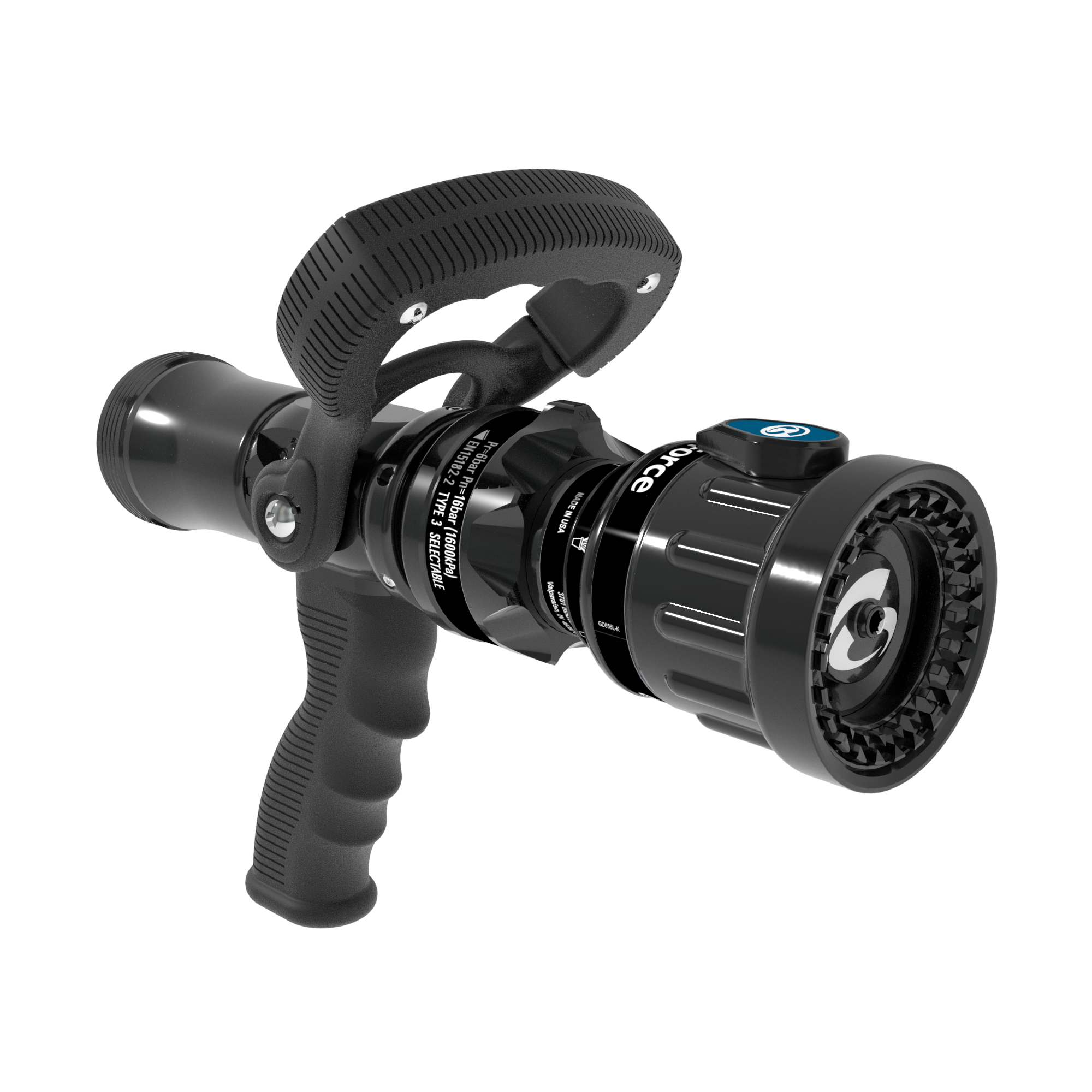 G-Force Selectable One-Piece Pulsing EN PN16 Nozzle With Pistol Grip, Slide Valve – 100/235/400 LPM @ 6 Bar, 52 mm BSPM Swivel Inlet, Metal Teeth, Shaper Indicator Detent G-Force Selectable One-Piece Pulsing EN PN16 Nozzle With Pistol Grip, Slide Valve – 100/235/400 LPM @ 6 Bar, 52 mm BSPM Swivel Inlet, Metal Teeth, Shaper Indicator Detent