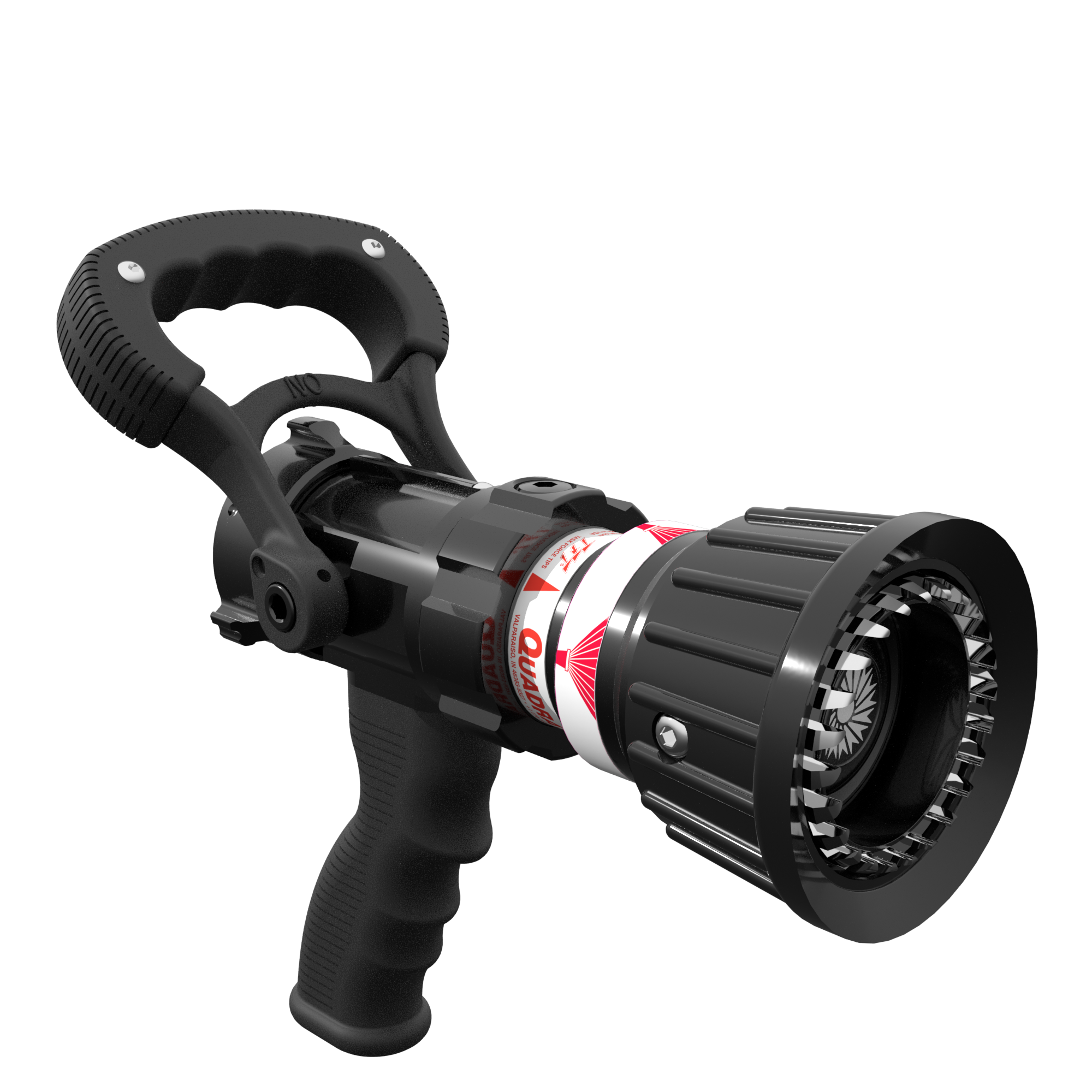 QuadraFog Selectable One-Piece Nozzle With Pistol Grip, Ball Valve – 30/60/95/125 GPM @ 75 PSI, 1.5″ NHF Rocker Swivel Inlet, Spinning Metal Teeth QuadraFog Selectable One-Piece Nozzle With Pistol Grip, Ball Valve – 30/60/95/125 GPM @ 75 PSI, 1.5″ NHF Rocker Swivel Inlet, Spinning Metal Teeth