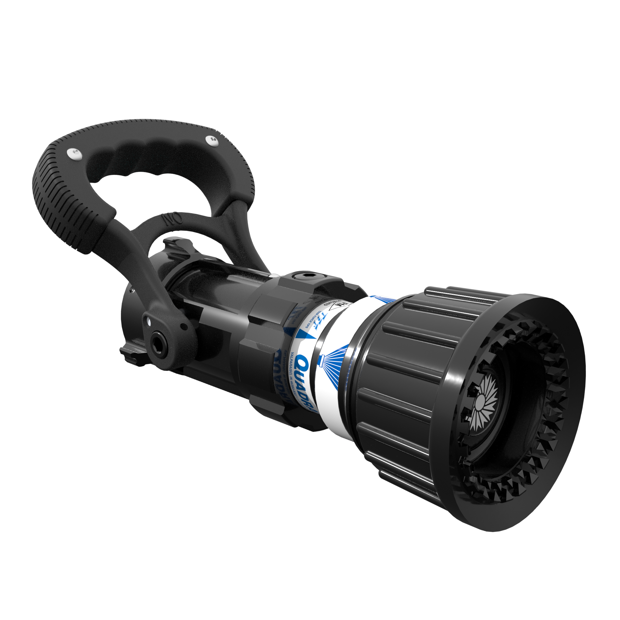 QuadraFog Selectable One-Piece Nozzle, Ball Valve – 5/10/25/40/60 GPM @ 100 PSI, 1.5″ NHF Rocker Swivel Inlet, Metal Teeth QuadraFog Selectable One-Piece Nozzle, Ball Valve – 5/10/25/40/60 GPM @ 100 PSI, 1.5″ NHF Rocker Swivel Inlet, Metal Teeth