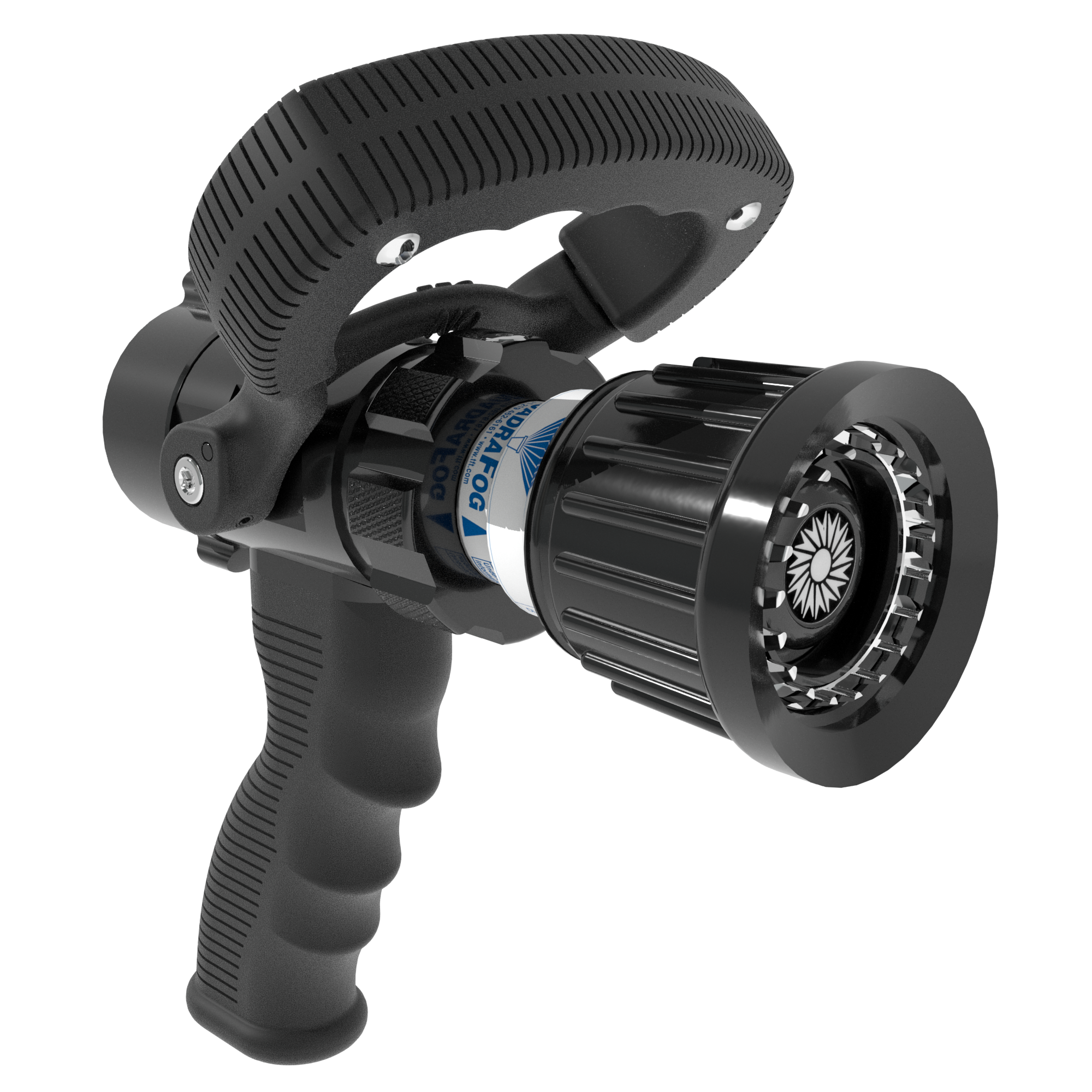 QuadraFog Selectable One-Piece Nozzle With Pistol Grip, Ball Valve – 5/10/24/40 GPM @ 100 PSI, 1″ NHF Rocker Swivel Inlet, Spinning Metal Teeth QuadraFog Selectable One-Piece Nozzle With Pistol Grip, Ball Valve – 5/10/24/40 GPM @ 100 PSI, 1″ NHF Rocker Swivel Inlet, Spinning Metal Teeth