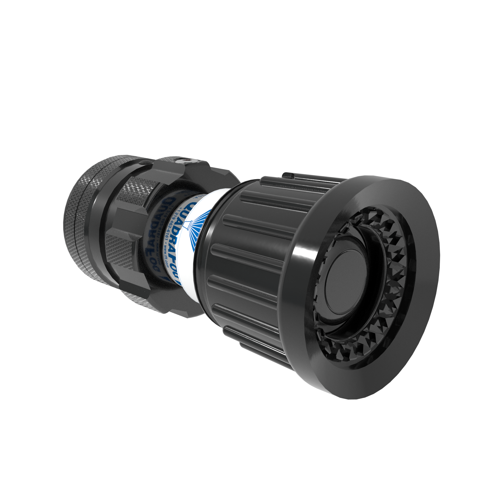 QuadraFog Selectable Nozzle Tip, Integrated Valve – 5/10/25/40/60 GPM @ 100 PSI, 1″ NHF Rigid Inlet, Metal Teeth QuadraFog Selectable Nozzle Tip, Integrated Valve – 5/10/25/40/60 GPM @ 100 PSI, 1″ NHF Rigid Inlet, Metal Teeth