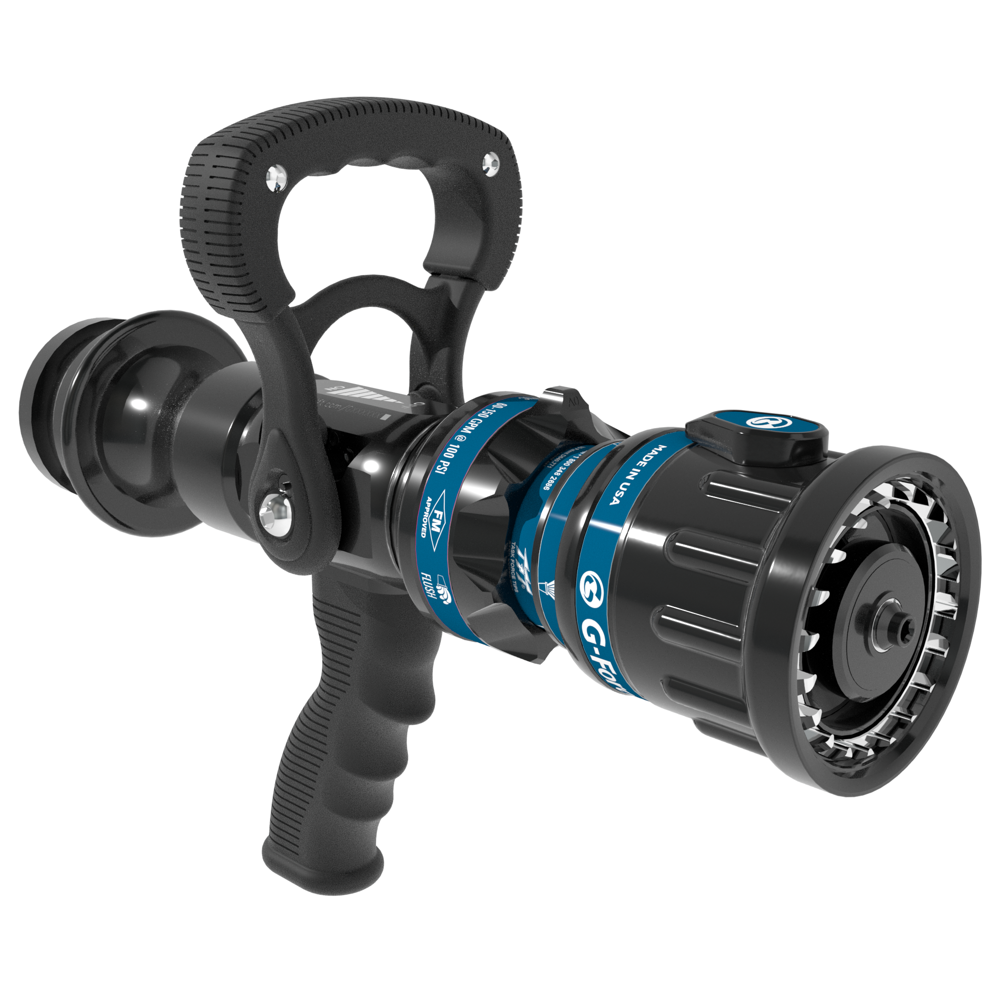 G-Force Automatic One-Piece Nozzle With Pistol Grip, Slide Valve – 250-570 LPM @ 7 Bar, 65 mm BICM Swivel Inlet, Spinning Metal Teeth, Shaper Indicator Detent G-Force Automatic One-Piece Nozzle With Pistol Grip, Slide Valve – 250-570 LPM @ 7 Bar, 65 mm BICM Swivel Inlet, Spinning Metal Teeth, Shaper Indicator Detent