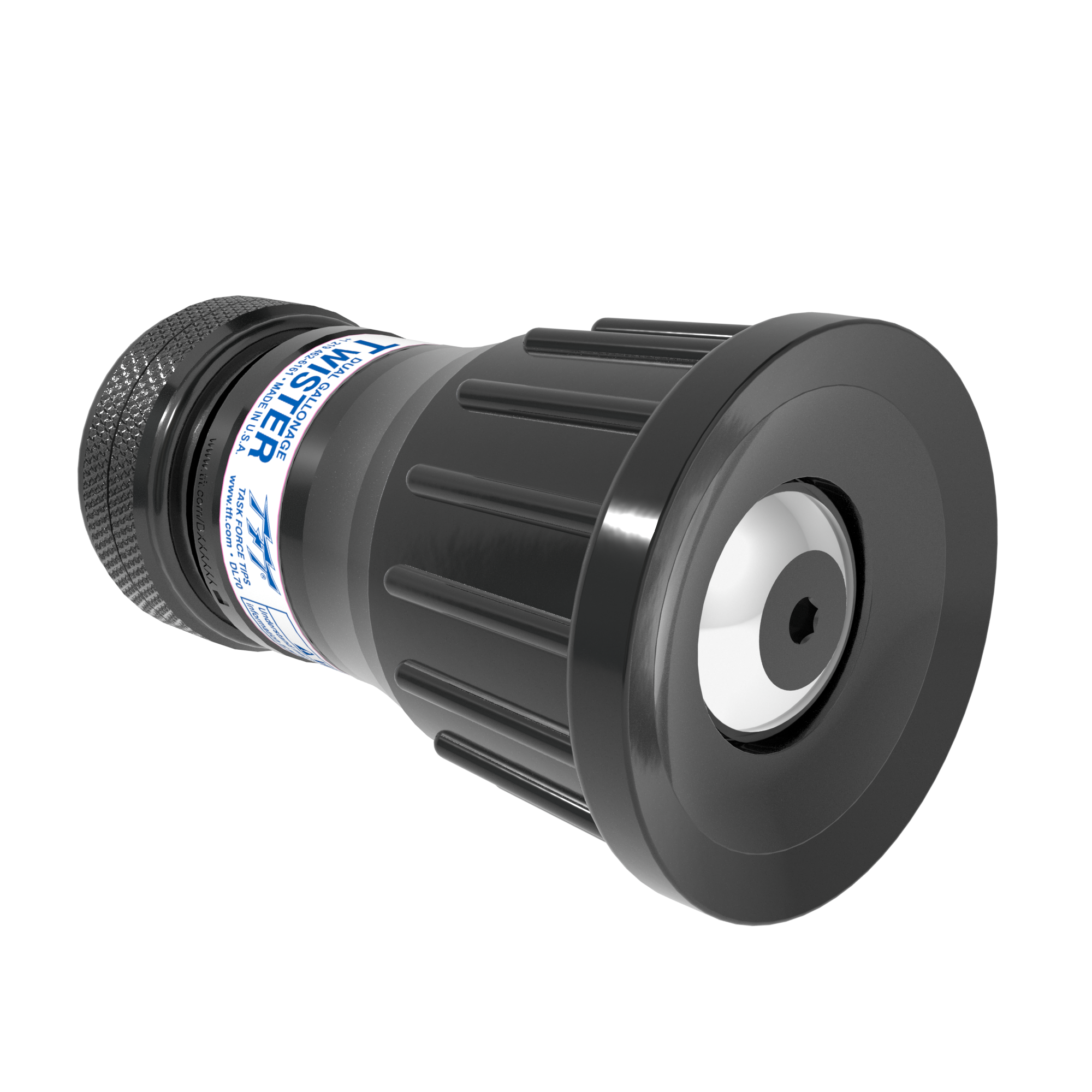 Twister Selectable Nozzle Tip, Twist Baffle – 10/40 GPM @ 100 PSI, 0.75″ Garden Hose Rigid Inlet Twister Selectable Nozzle Tip, Twist Baffle – 10/40 GPM @ 100 PSI, 0.75″ Garden Hose Rigid Inlet