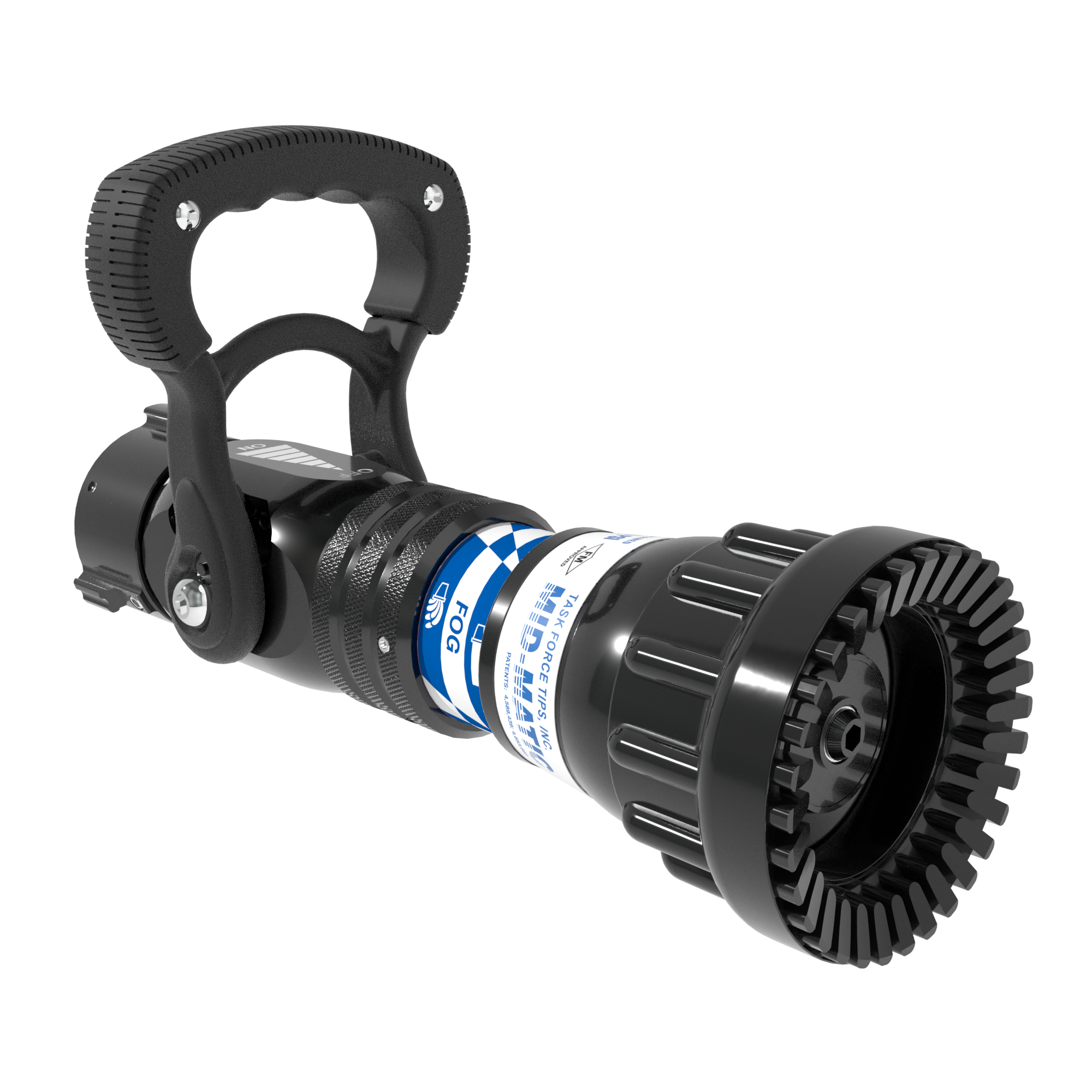 Mid-Matic Automatic One-Piece Nozzle, Slide Valve – 70-200 GPM @ 100 PSI, 1.5″ NHF Rocker Swivel Inlet, Rubber Teeth Mid-Matic Automatic One-Piece Nozzle, Slide Valve – 70-200 GPM @ 100 PSI, 1.5″ NHF Rocker Swivel Inlet, Rubber Teeth