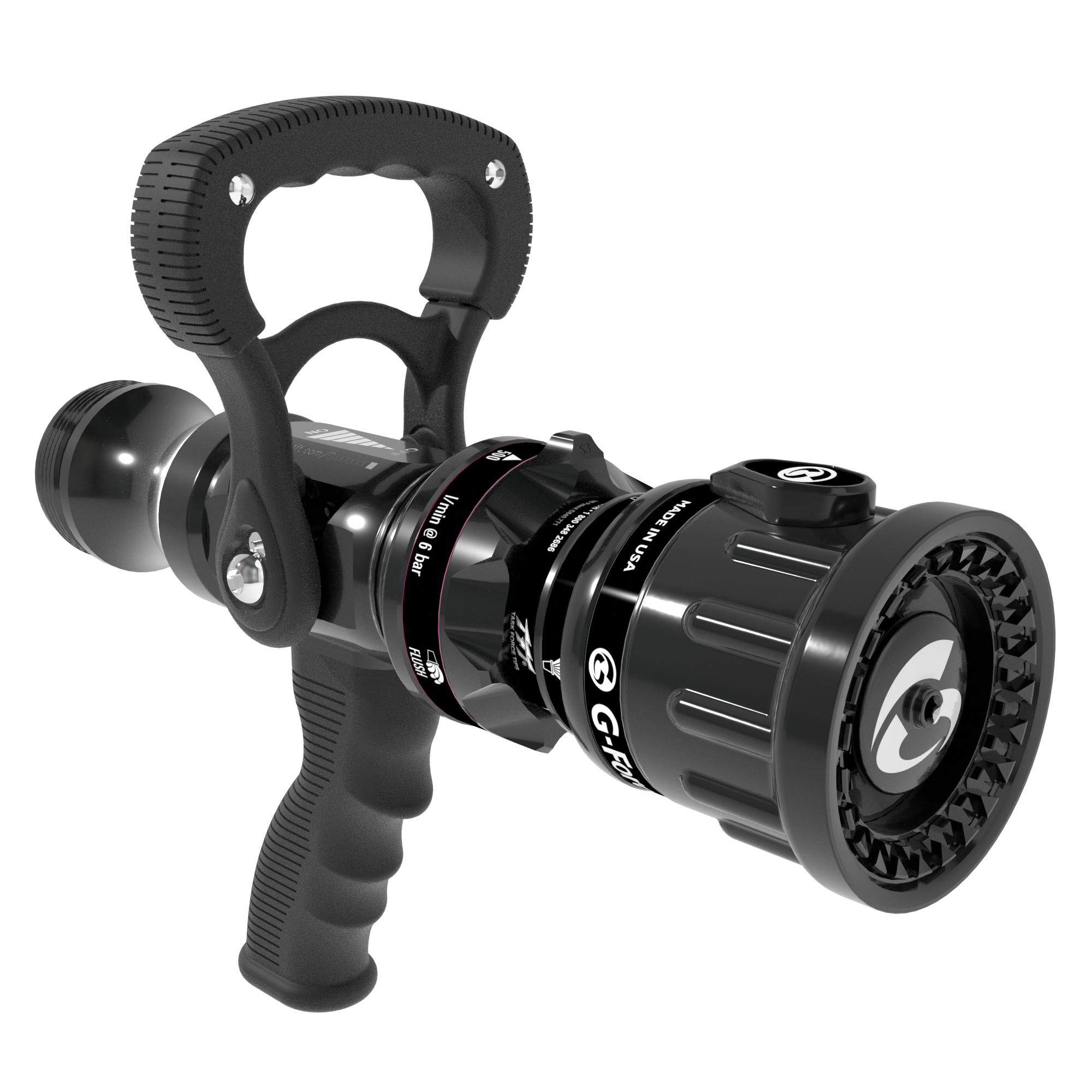 G-Force Selectable One-Piece Pulsing EN PN16 Nozzle With Pistol Grip, Slide Valve – 100/235/400 LPM @ 6 Bar, 52 mm BSPM Swivel Inlet, Metal Teeth, Shaper Indicator Detent G-Force Selectable One-Piece Pulsing EN PN16 Nozzle With Pistol Grip, Slide Valve – 100/235/400 LPM @ 6 Bar, 52 mm BSPM Swivel Inlet, Metal Teeth, Shaper Indicator Detent