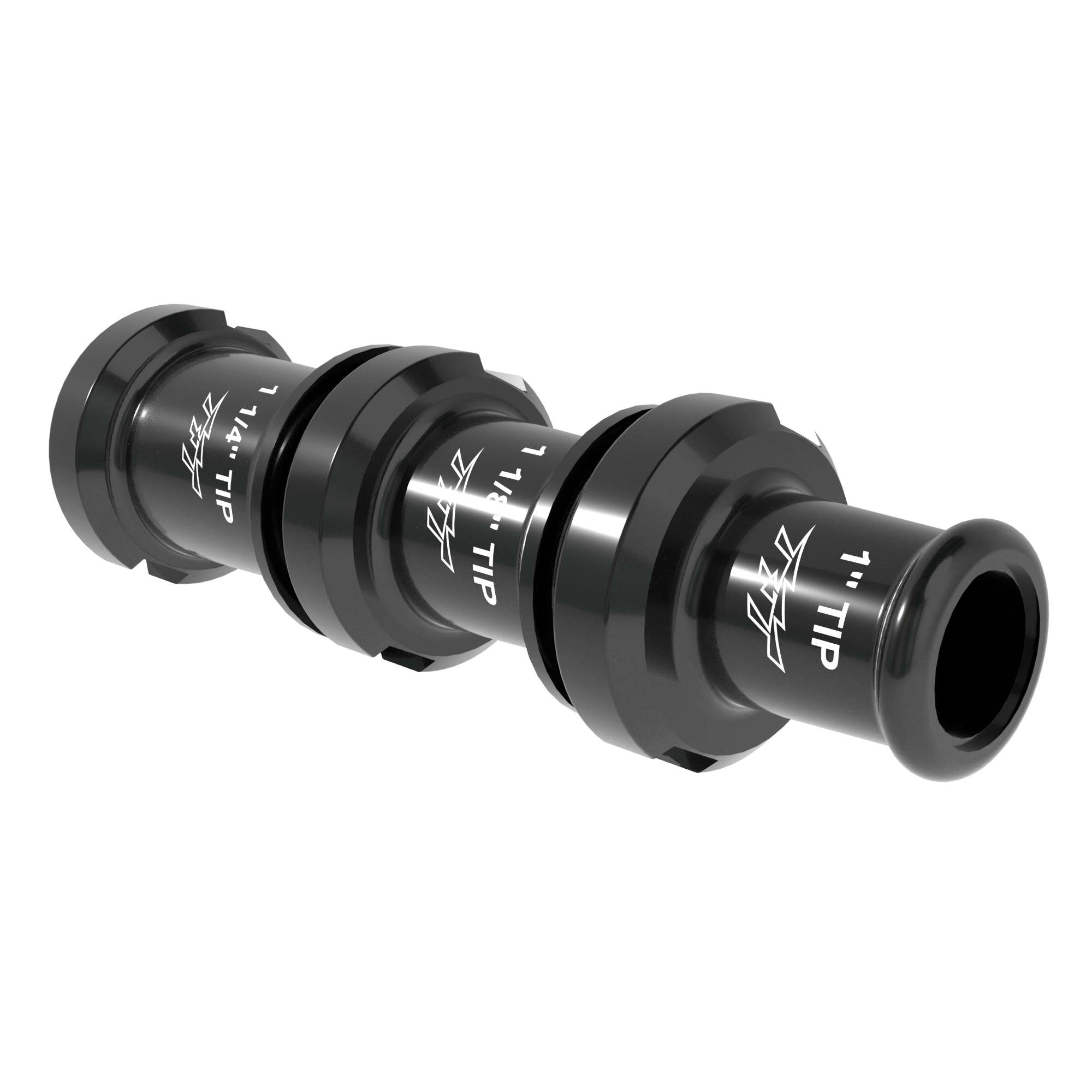 Smooth Bore Triple-Stacked Nozzle Tip Set (1-1/4″, 1-1/8″, 1″) – 1.5″ NPSHF Rigid Inlet Smooth Bore Triple-Stacked Nozzle Tip Set (1-1/4″, 1-1/8″, 1″) – 1.5″ NPSHF Rigid Inlet