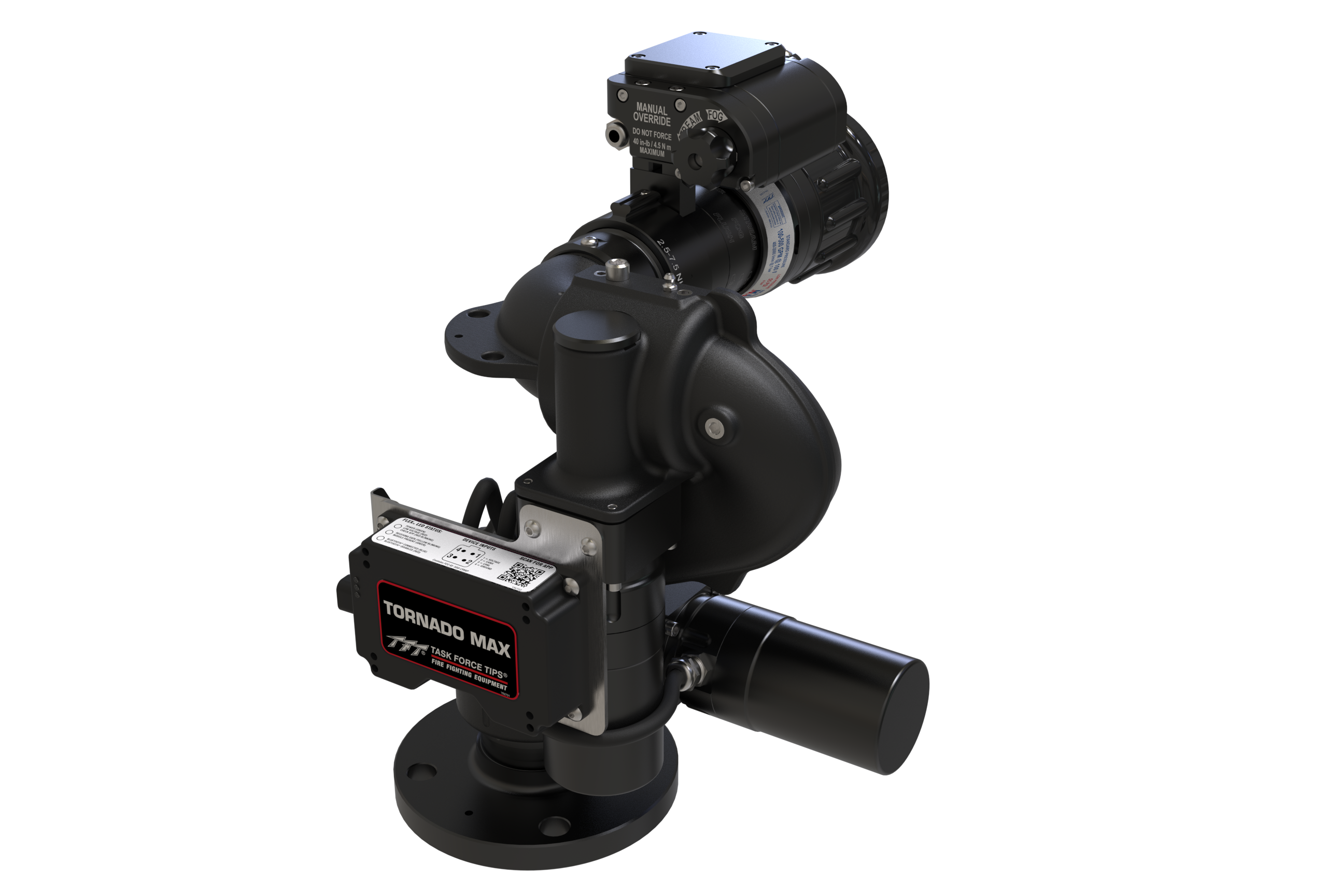 TORNADO MAX RC 3000 LPM Monitor, 3.0″ (75 mm) ANSI 150 INLET, 2.5″ (65 mm) NHM Outlet, CanBus, Black TORNADO MAX RC 3000 LPM Monitor, 3.0″ (75 mm) ANSI 150 INLET, 2.5″ (65 mm) NHM Outlet, CanBus, Black