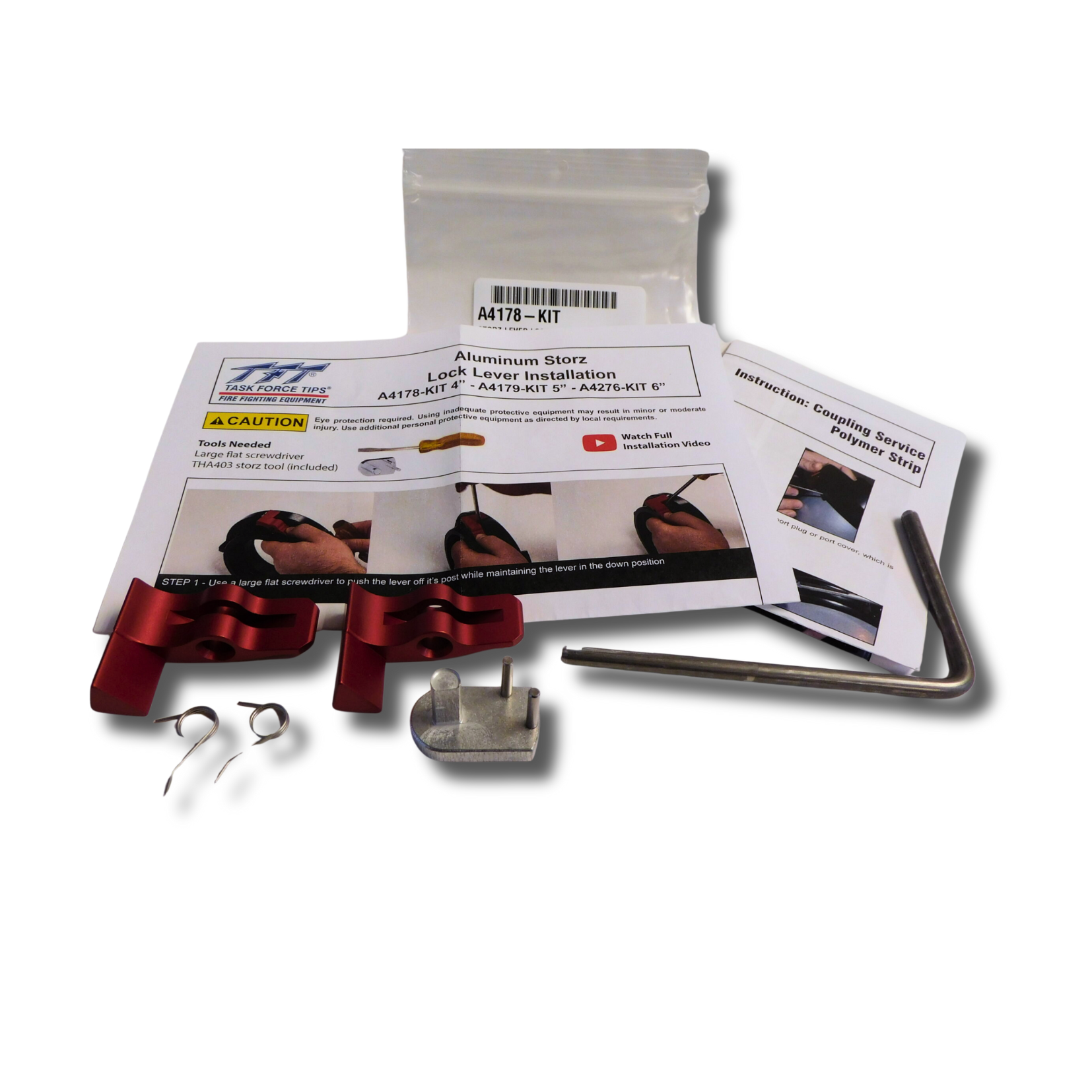 Lever Lock Kit for LDH Hardware with 4″ (100 mm) Storz Coupling Lever Lock Kit for LDH Hardware with 4″ (100 mm) Storz Coupling