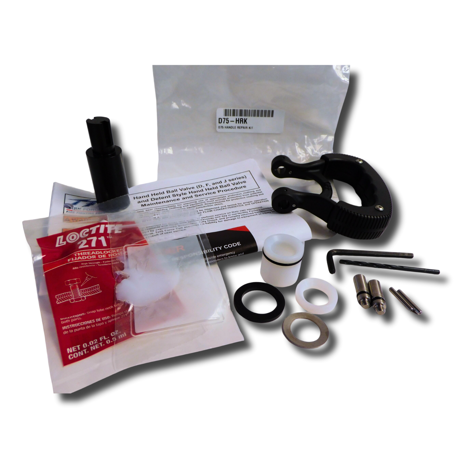 D75 Bail Handle and Valve Seat Repair Kit with Mandrel D75 Bail Handle and Valve Seat Repair Kit with Mandrel